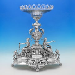 Portafrutta centrotavola WMF in argento placcato in stile art nouveau del 1910 circa