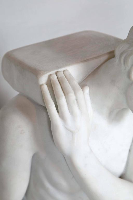 Pair of White Marble Sculptures For Sale at 1stdibs