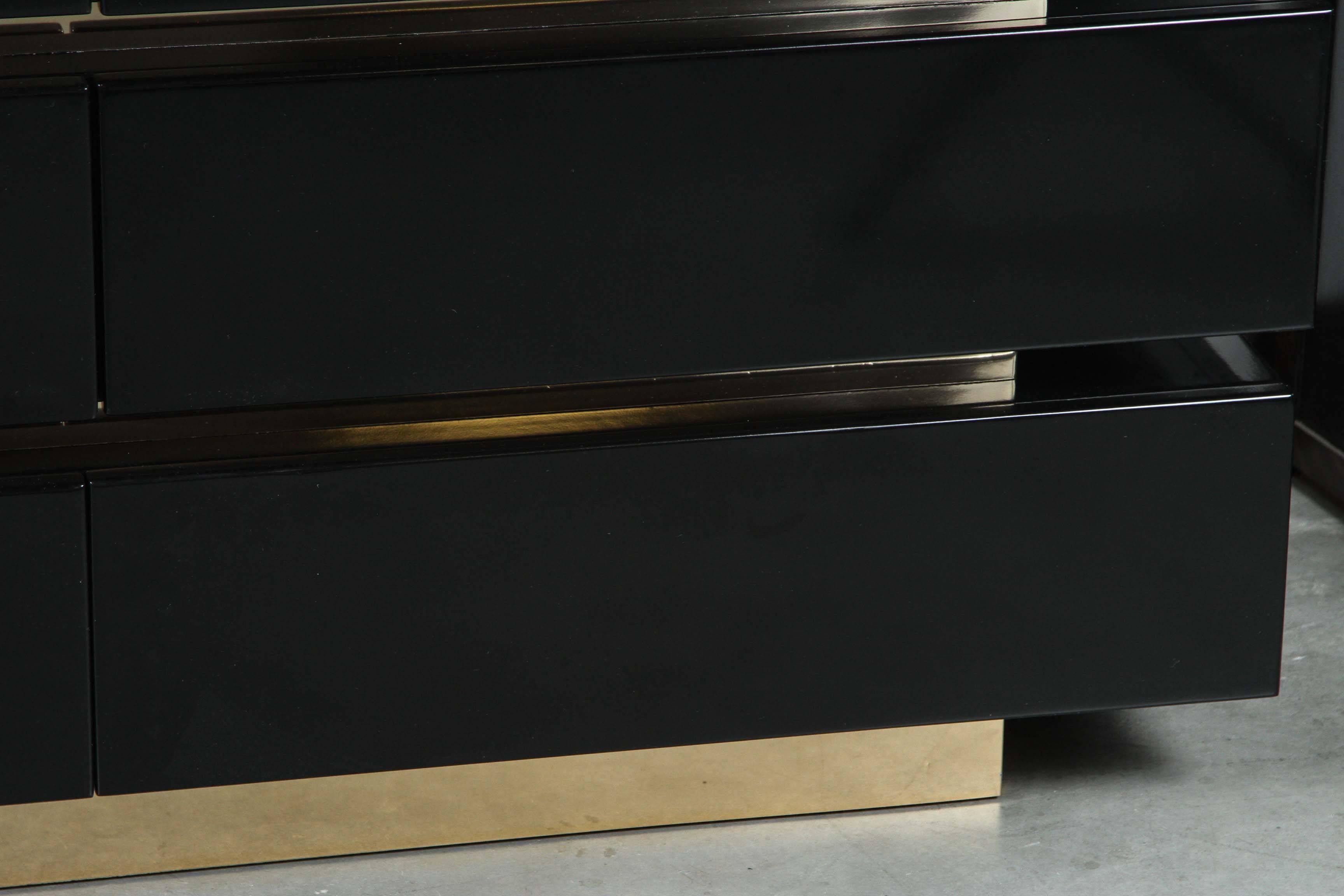 American Stunning Black Lacquered Dresser
