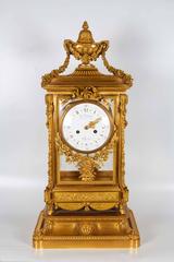 Monumentale orologio da parete in stile Luigi XVI francese con ormolatura di Maison Marquis