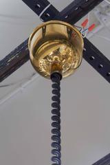 Italian 1980s Large Glass Globe Pendant Light