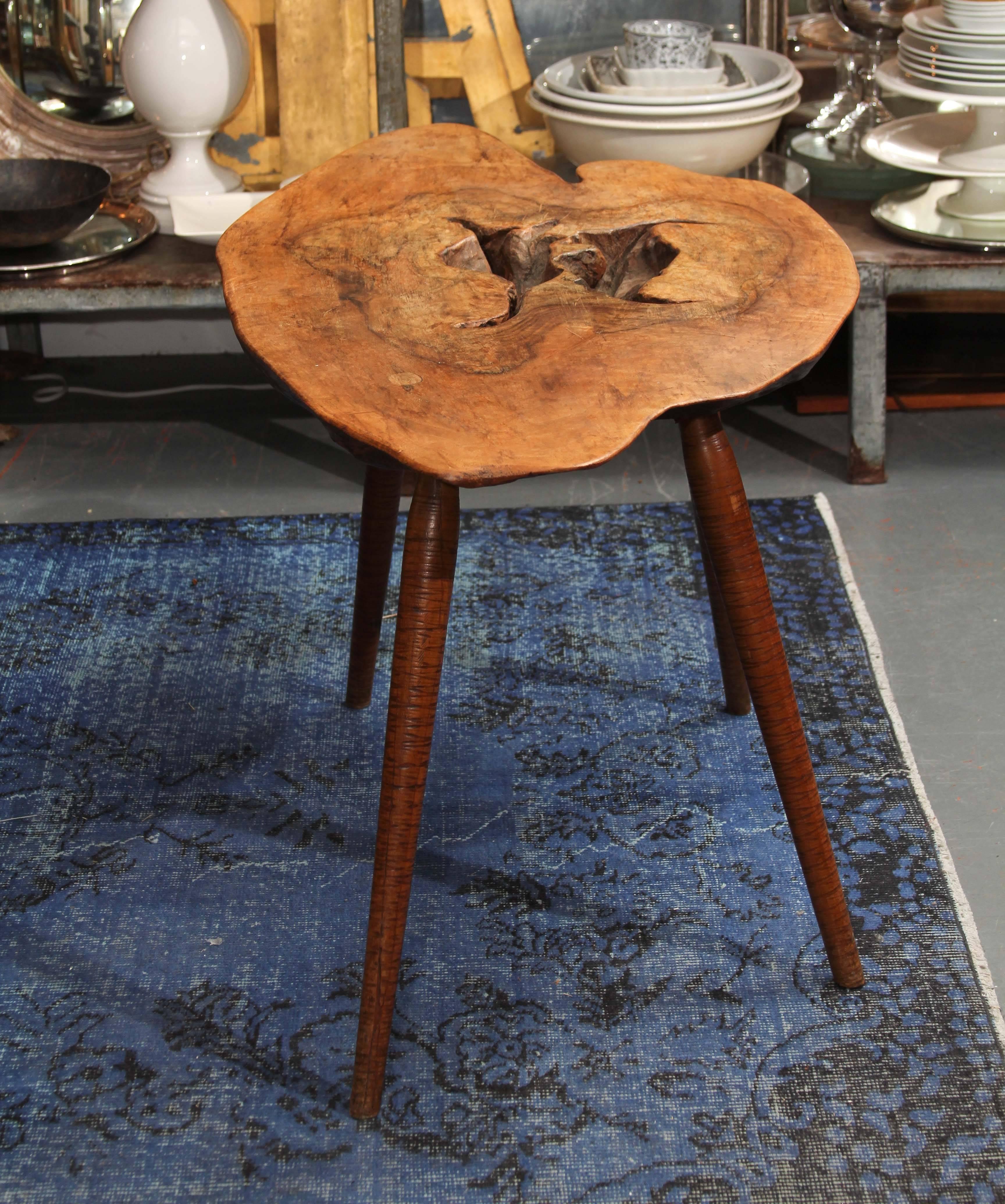 Mid-Century French Wood Side Table 2