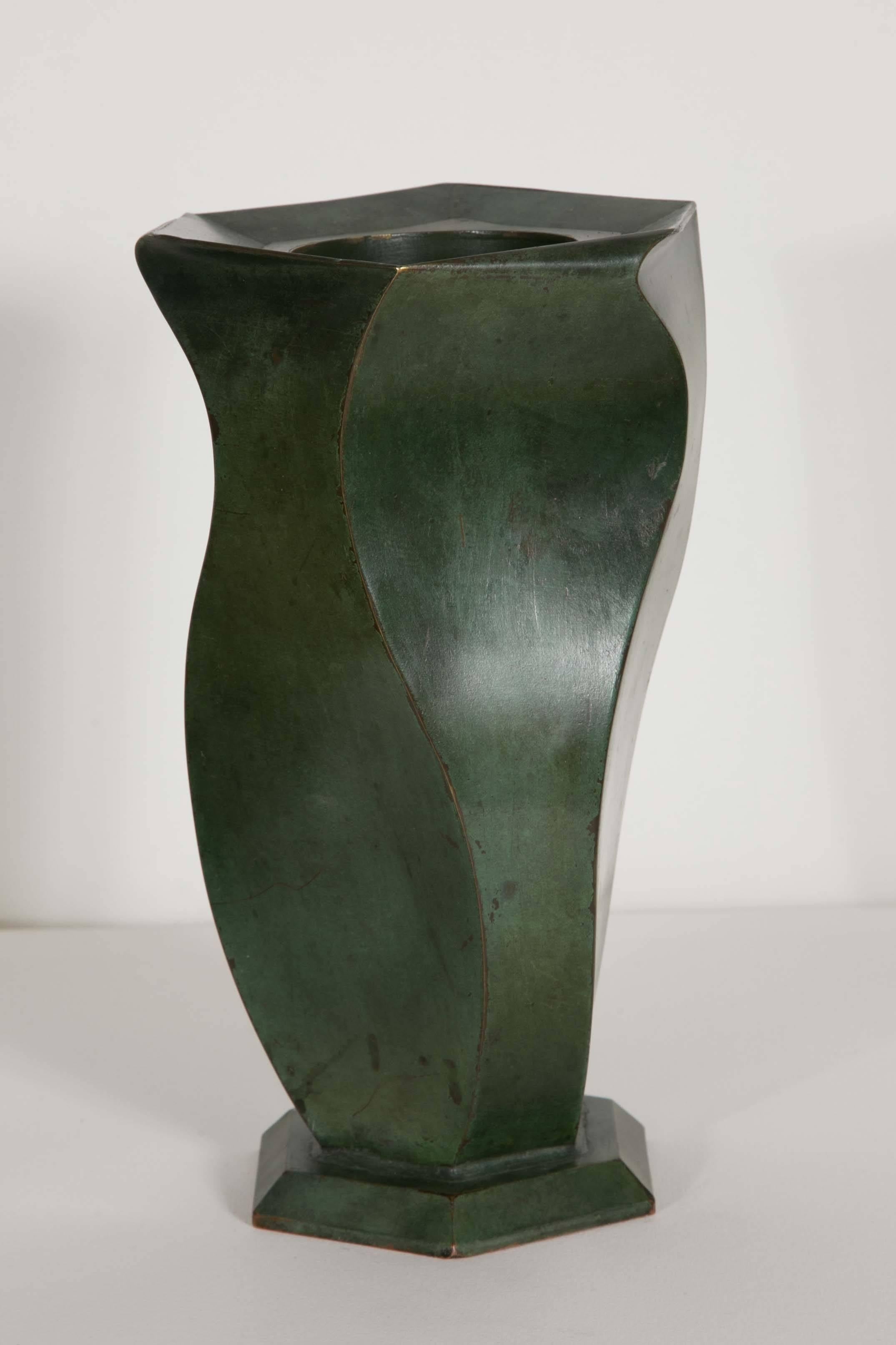 Early 20th Century Bronze Vase by Jean Dunand, 1920s