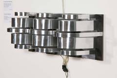 Spectacular Pair of Modernist Sconces by Jacques Le Chevallier, 1930