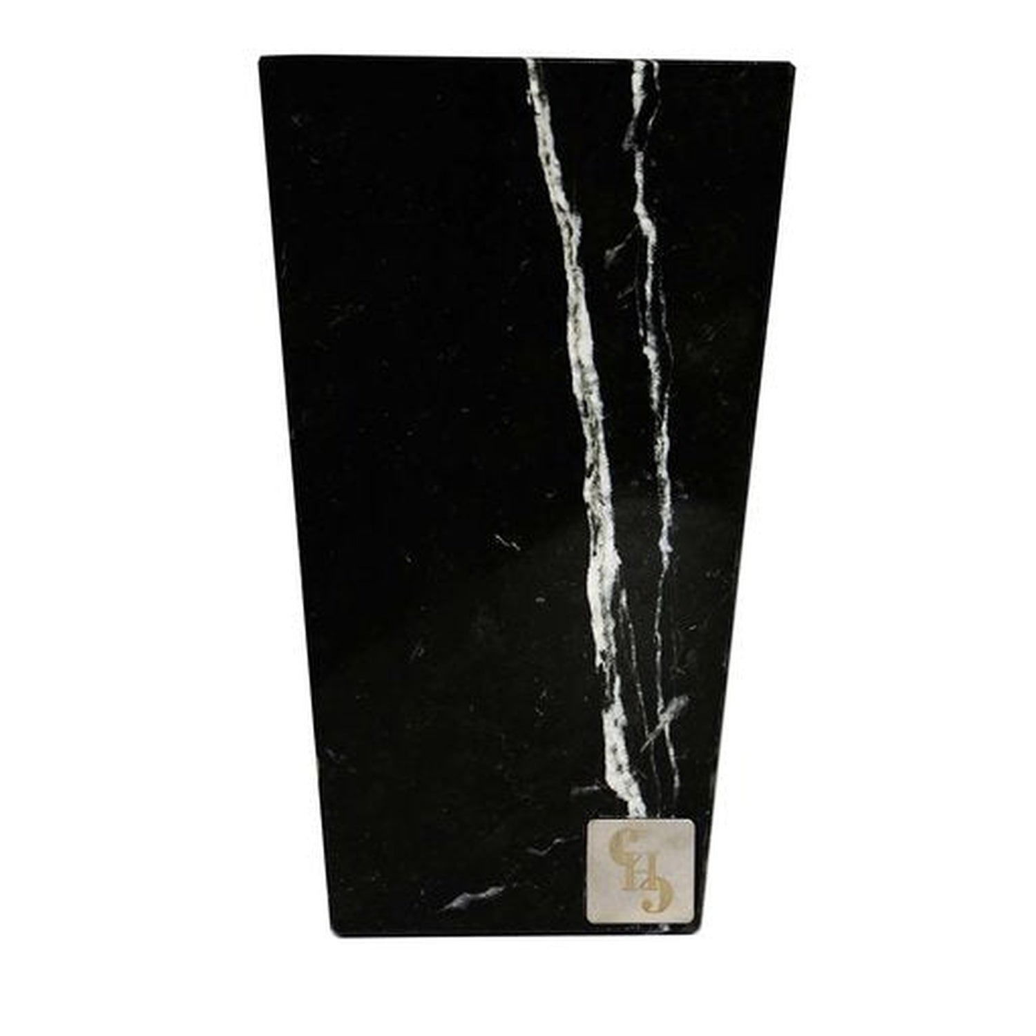 Trapezoid Vase in Black Marquina Marble