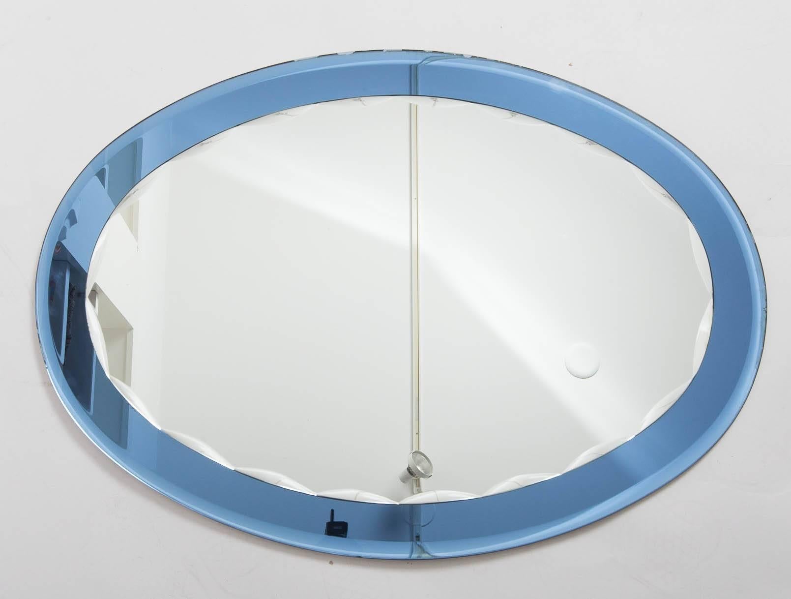 Mid-Century Modern Glass Italian Mirror