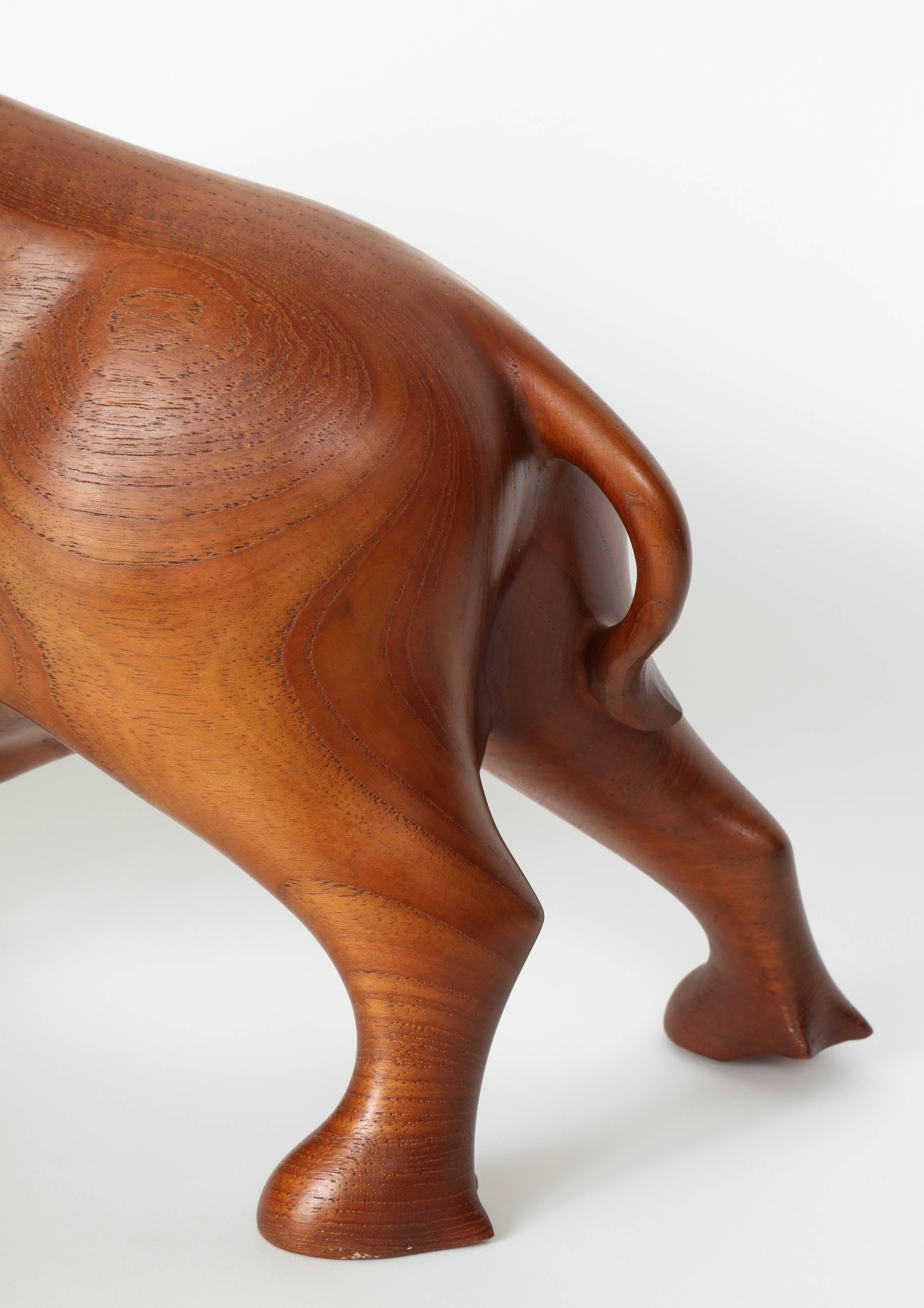 Danish Carved Bison In Excellent Condition In New York, NY