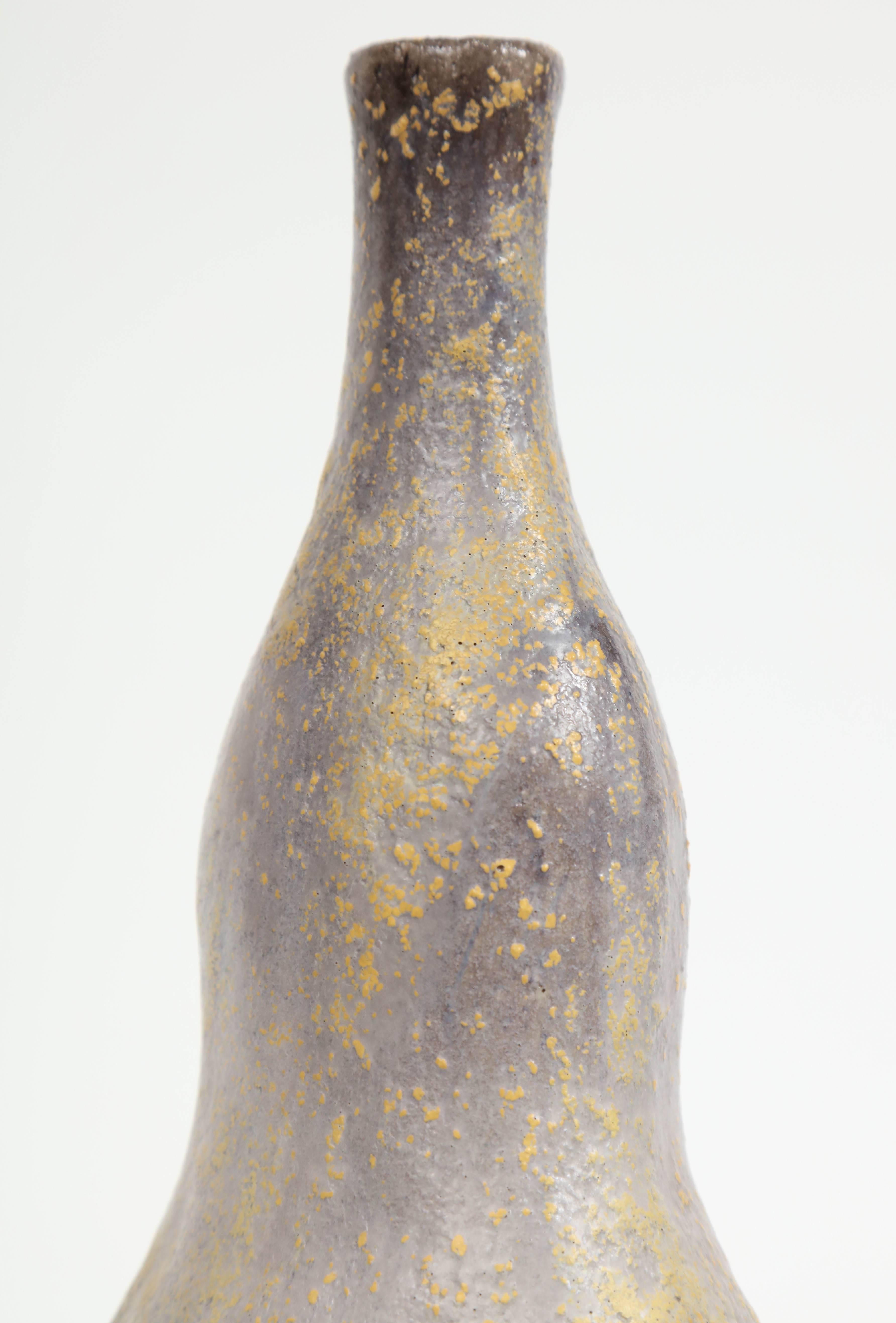 Marcello Fantoni Ceramic Bottle Vase, Glazed Stoneware, circa 1970s For Sale 1