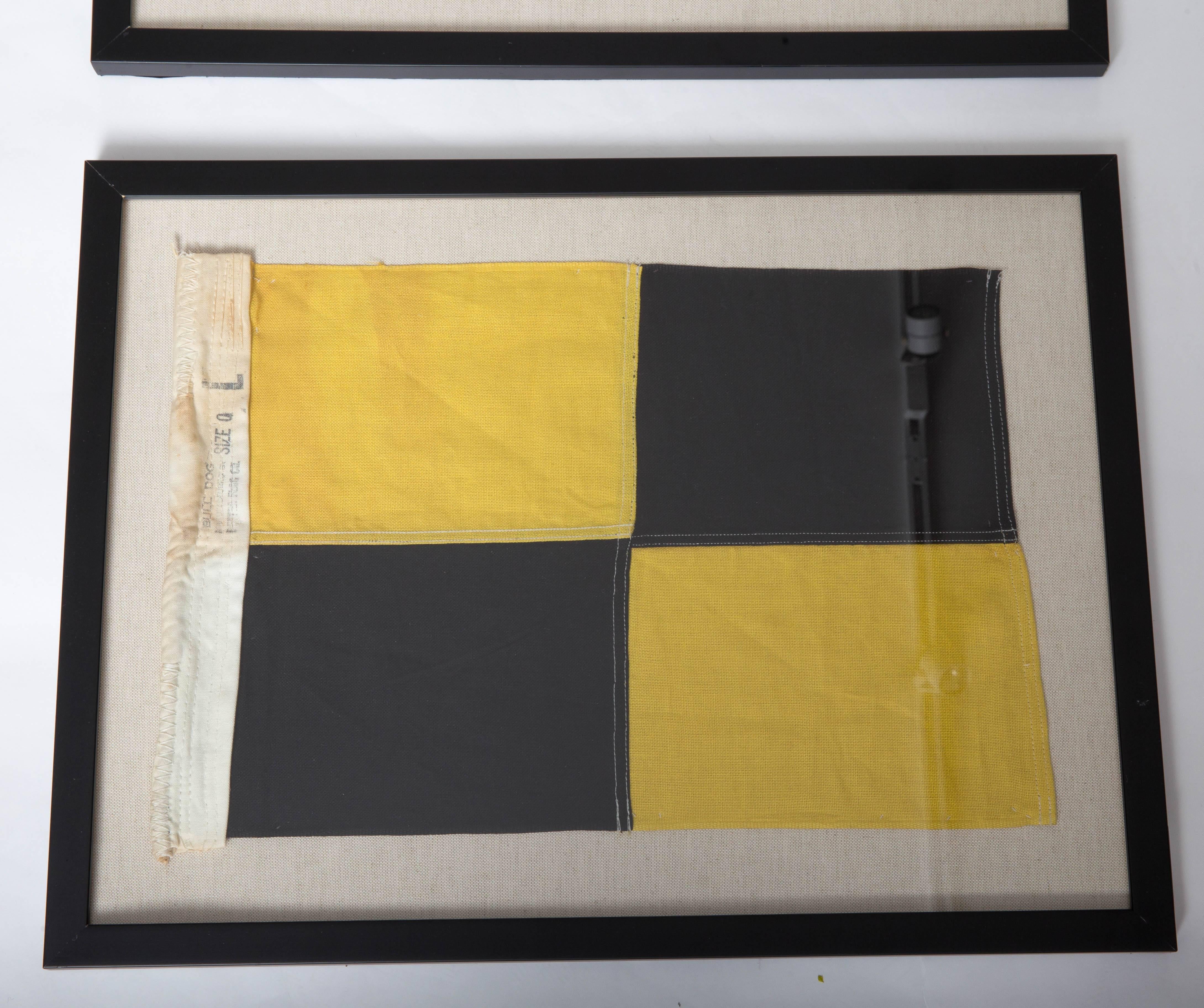 20th Century Vintage Framed Signal Flags