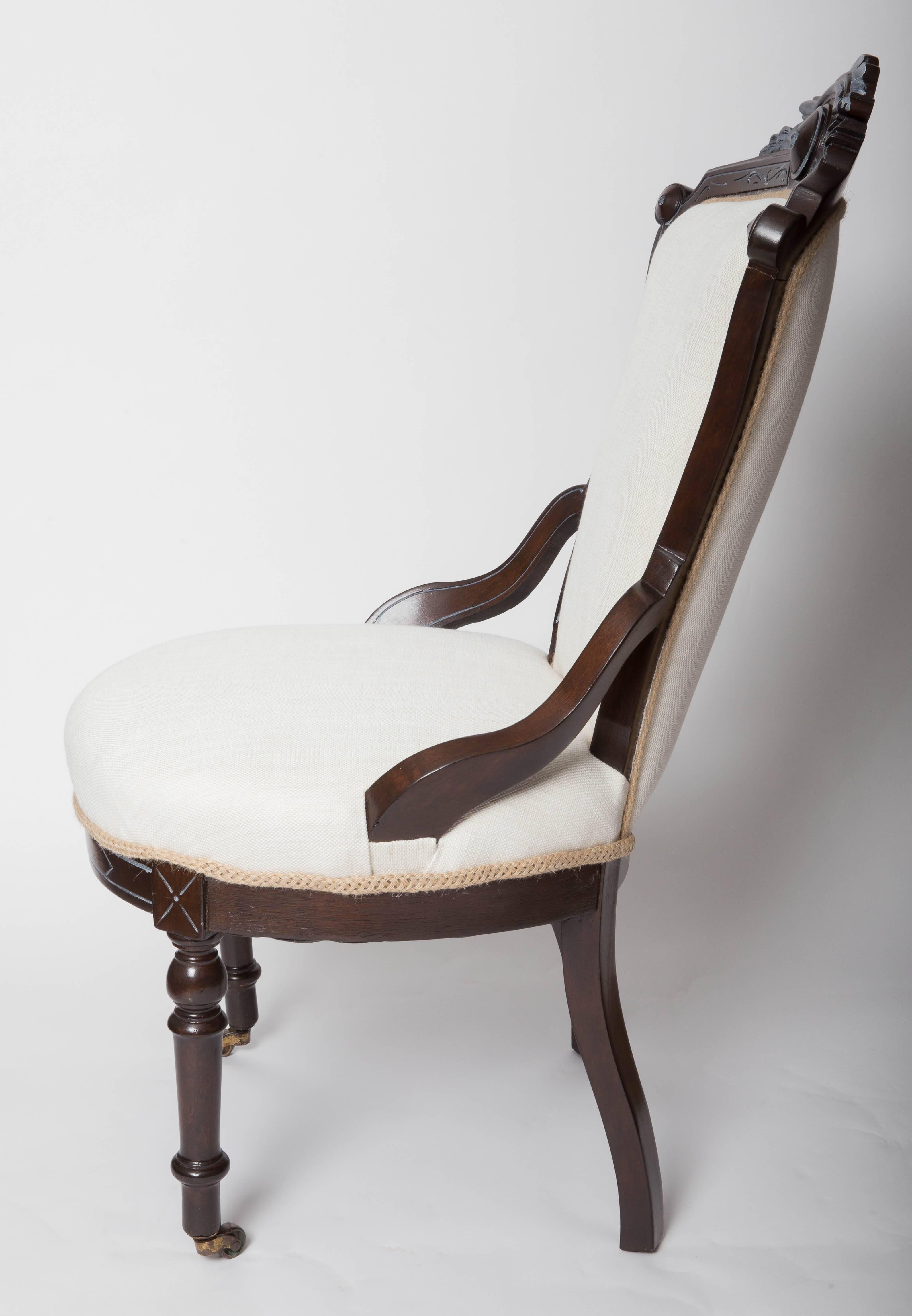 19th Century Pair of Eastlake Slipper Chairs