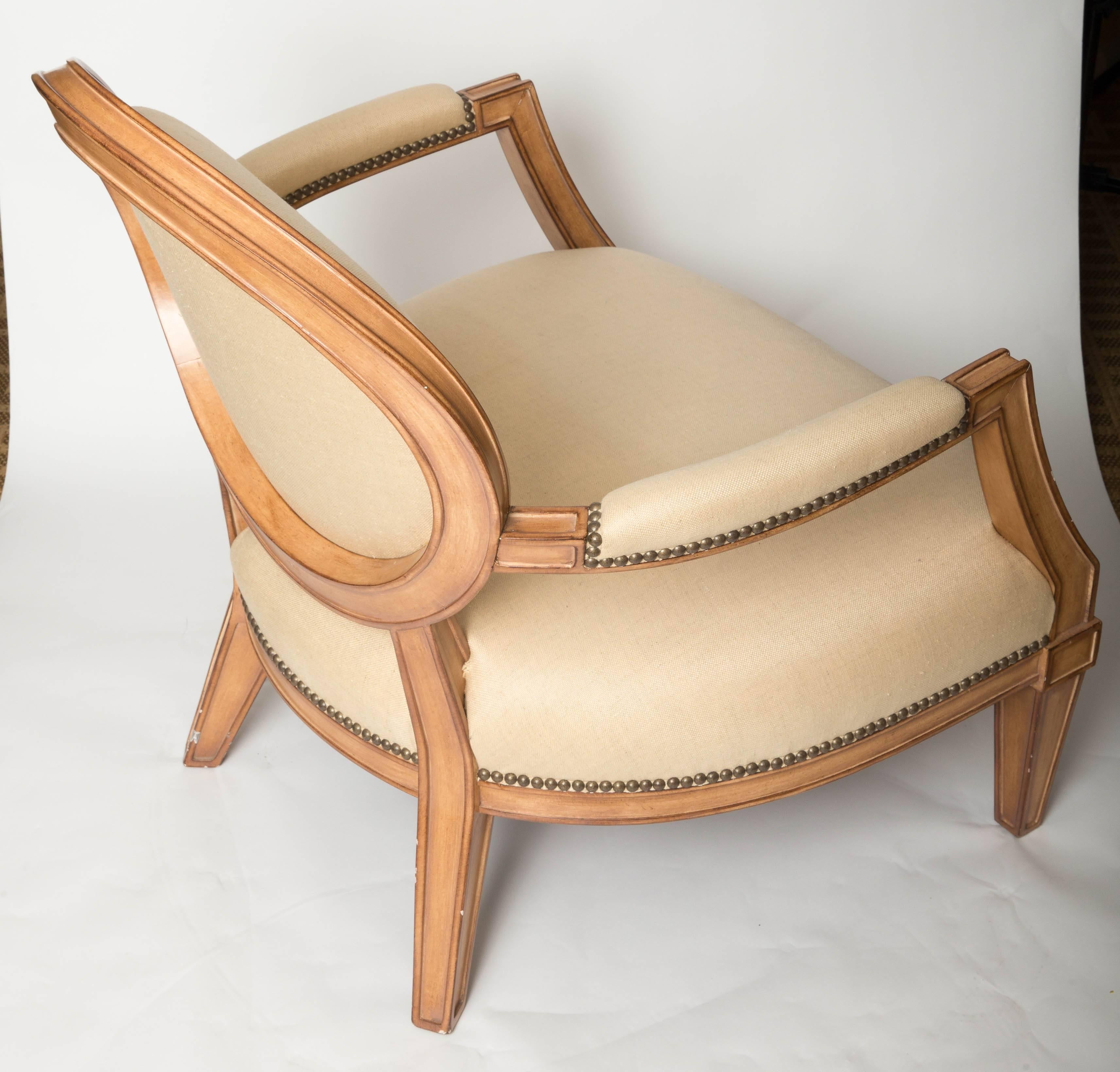20th Century Pair of Brunschwig and Fils Upholstered Chairs 