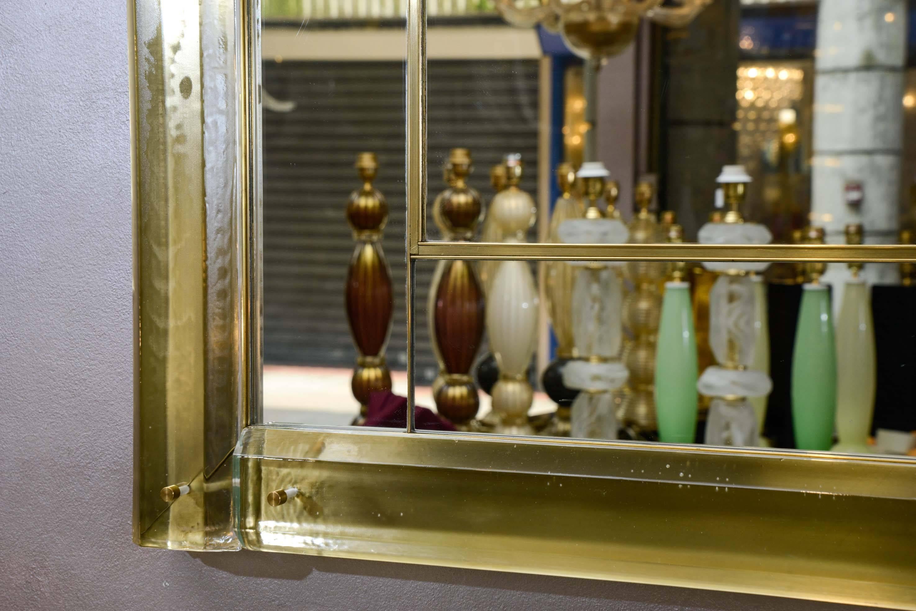 Late 20th Century Mirror surrounded with Murano glass.