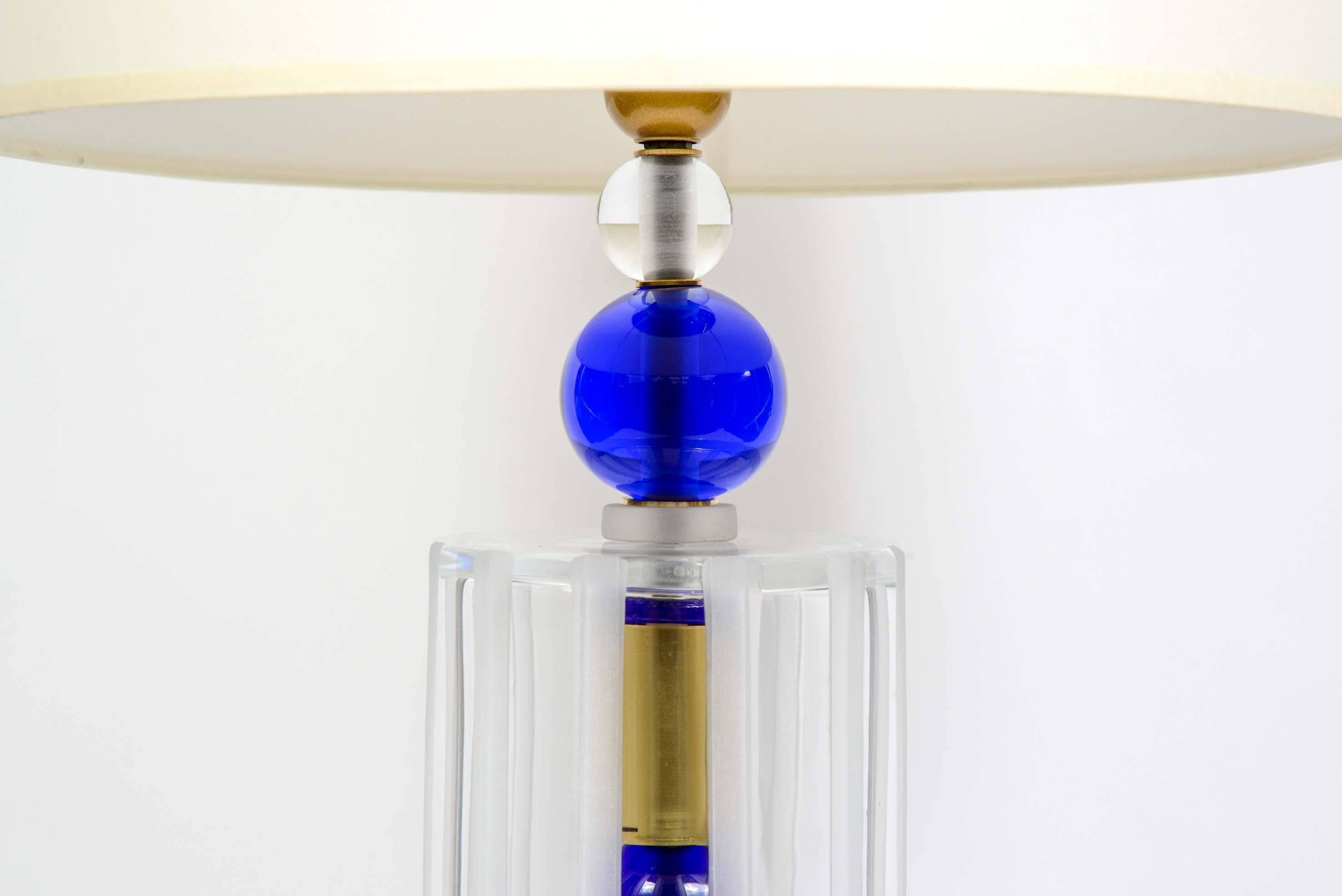 Mid-Century Modern Joyful Pair of Multicolor Murano Glass Lamps
