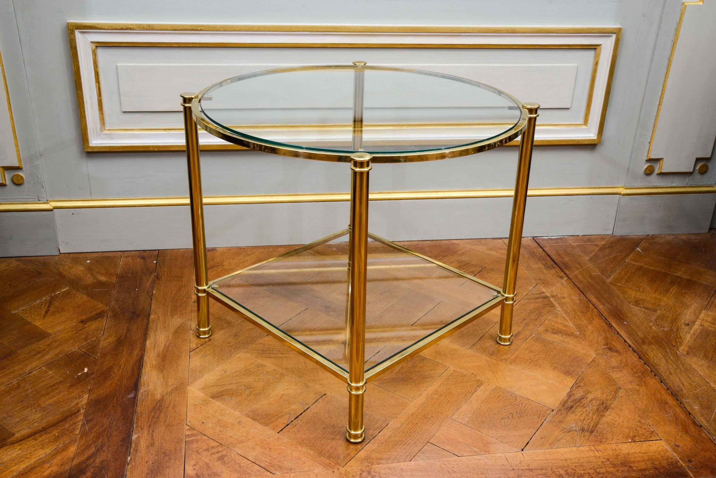 Pair of Two-Tier Pedestals in Brass at cost price For Sale 2