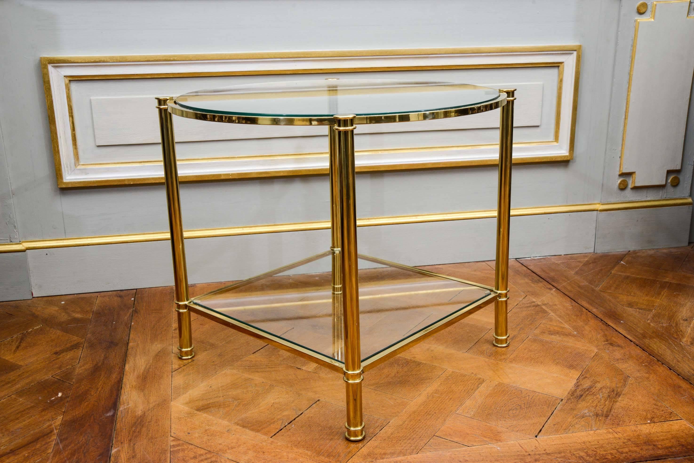 Pair of Two-Tier Pedestals in Brass at cost price For Sale 3