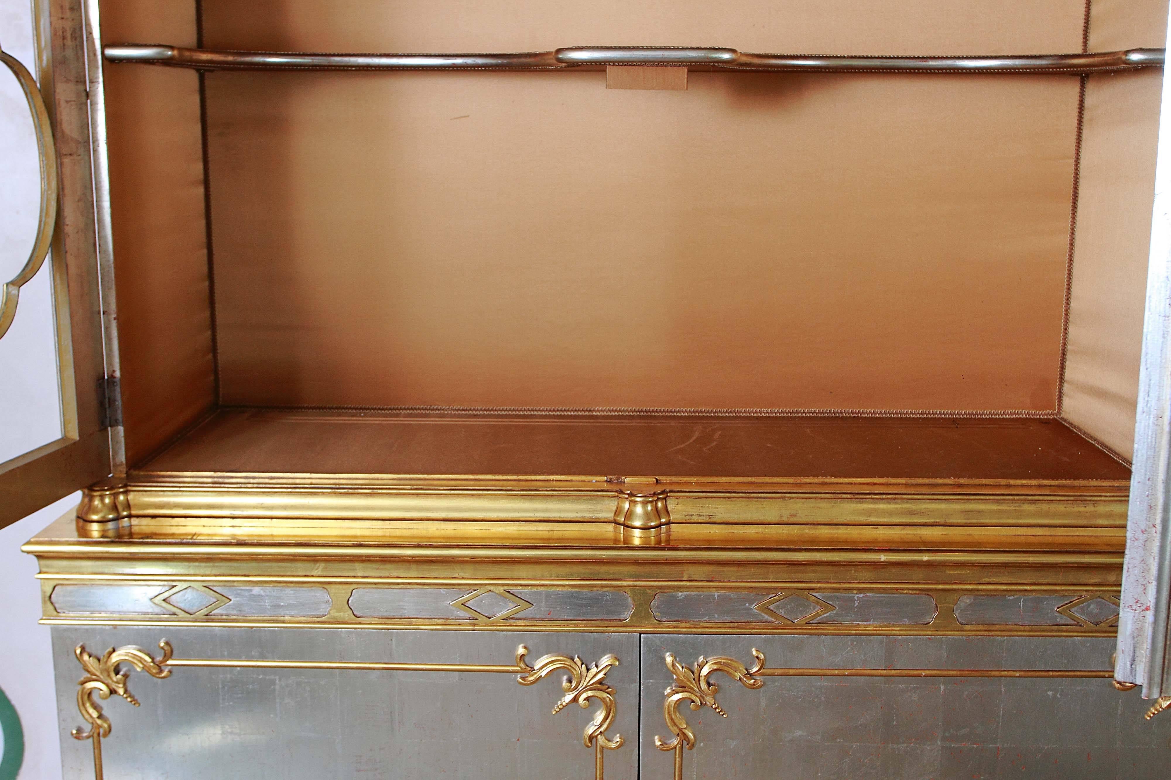Pair of Manheim Ruseau 22-Karat Gold Leaf Cabinets 4