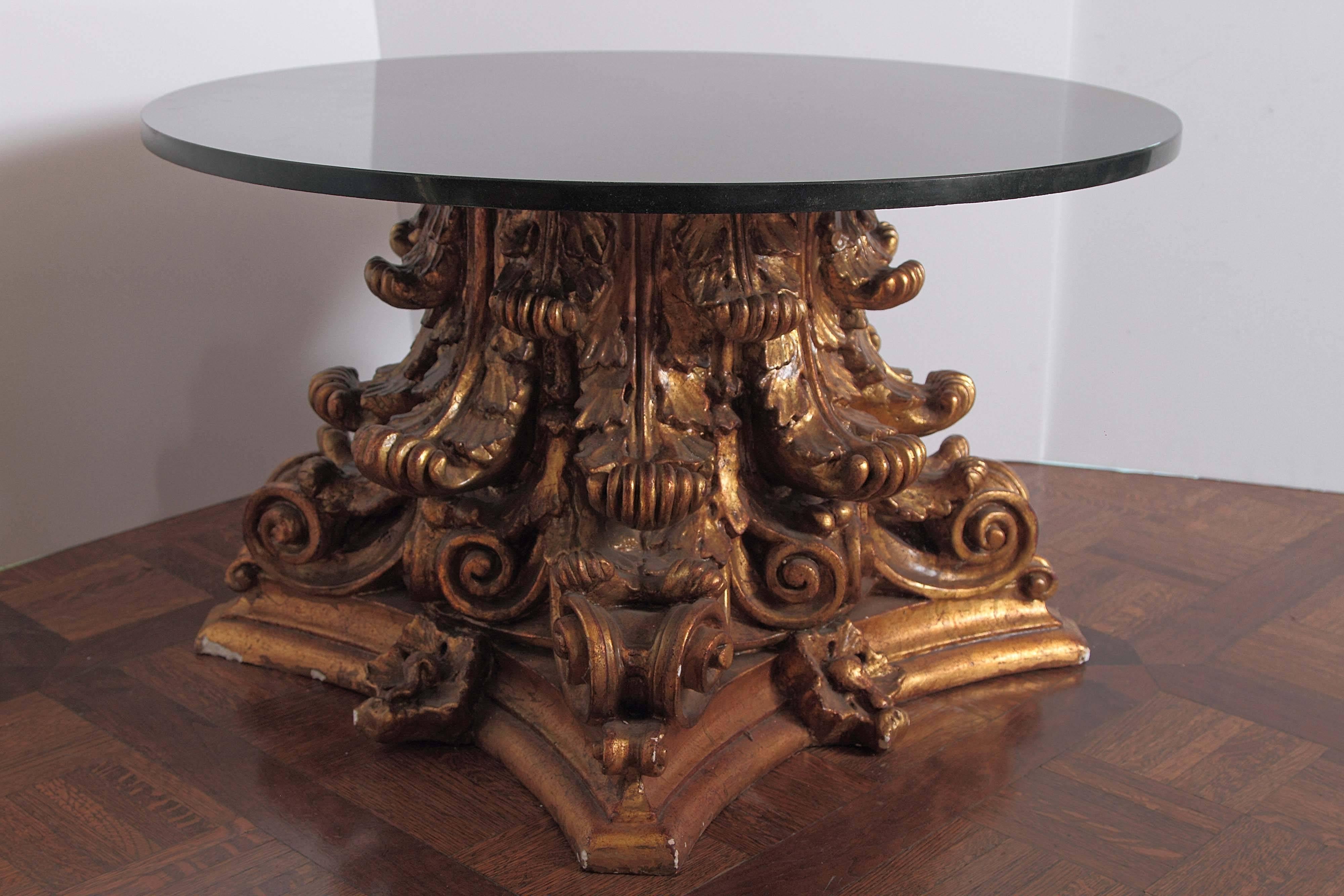 20th Century Roman Architecture Capital Cocktail Table
