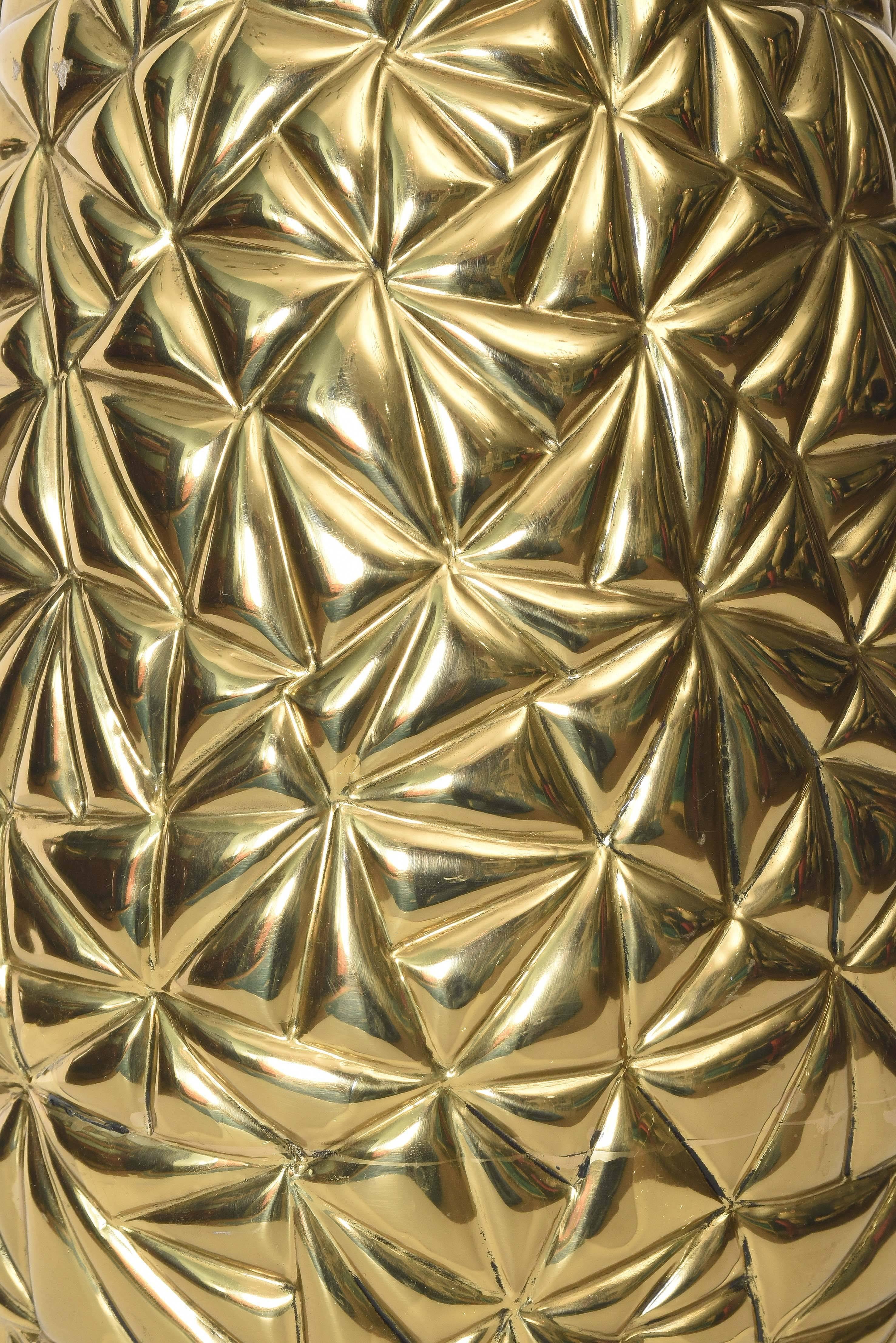 French Brass Pineapple Table Lamp