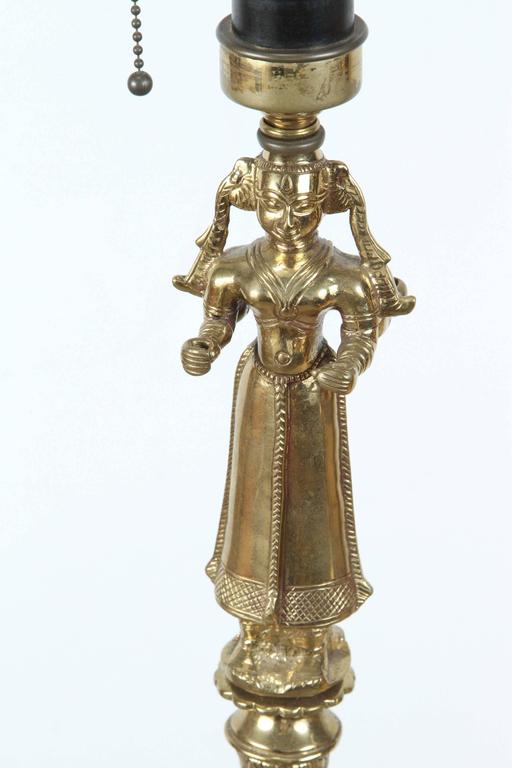 AngloIndian Brass Floor Lamp For Sale at 1stdibs