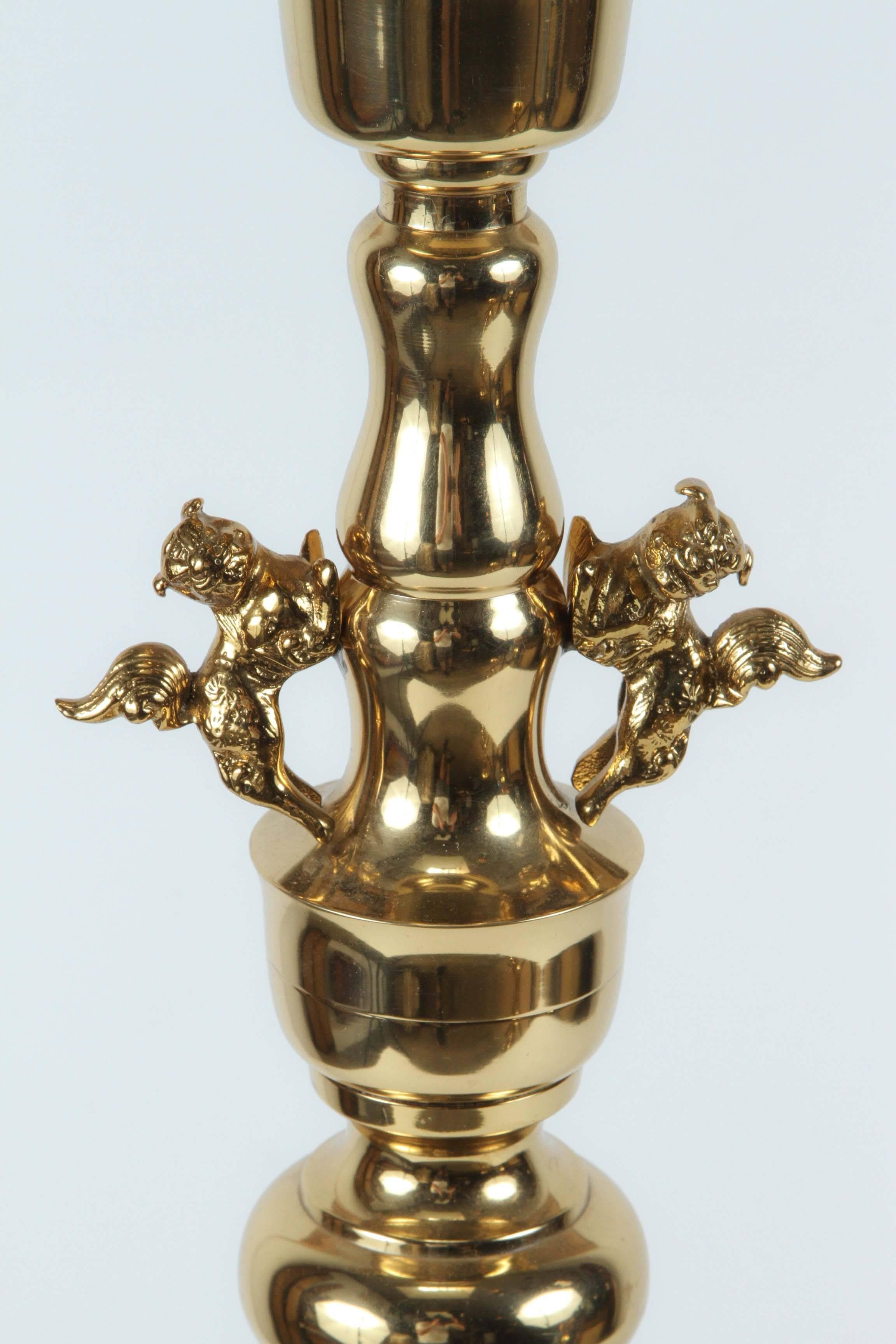 chinese brass candlesticks
