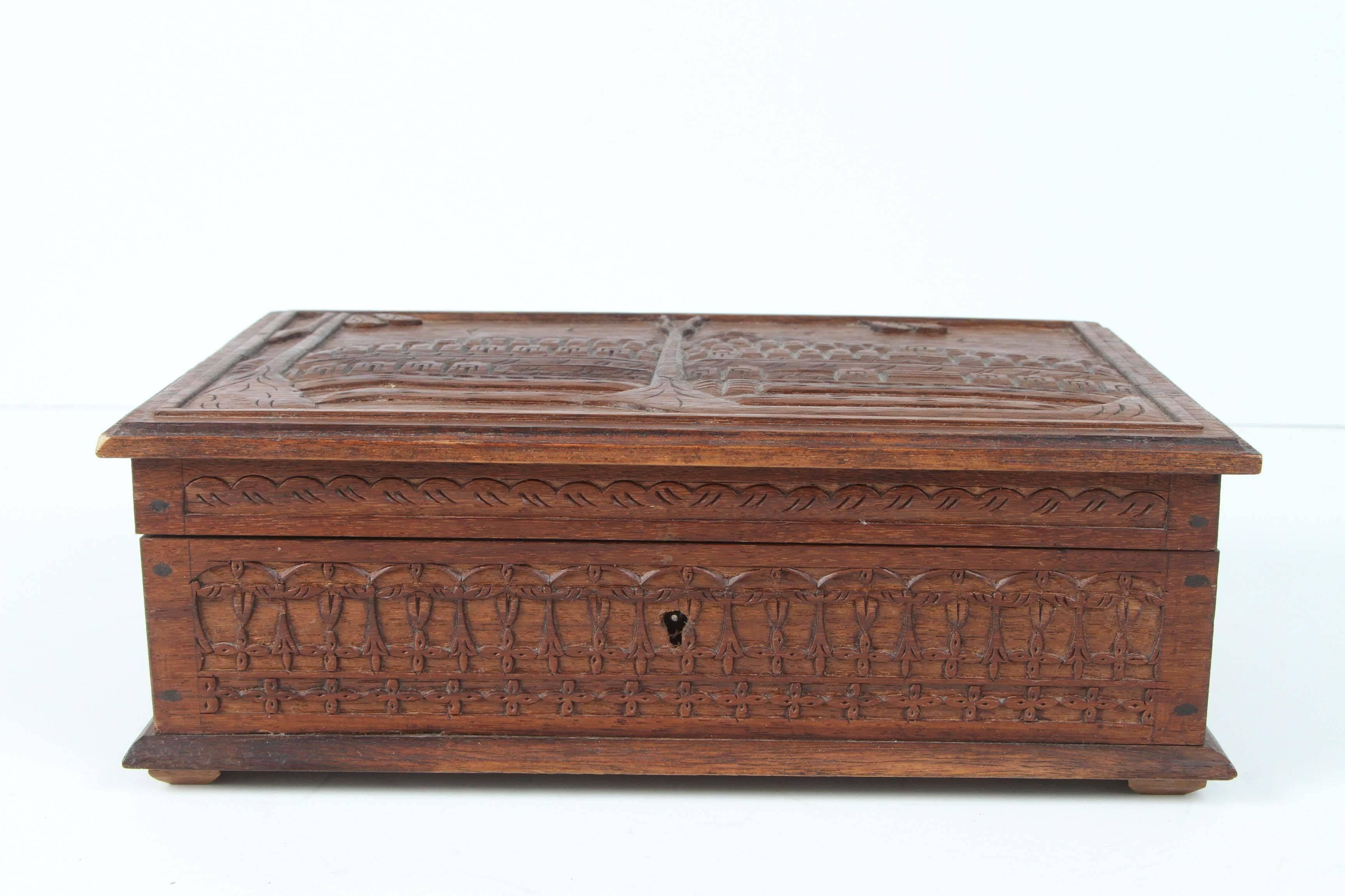 20th Century Handcrafted Anglo Indian Jewelry Box