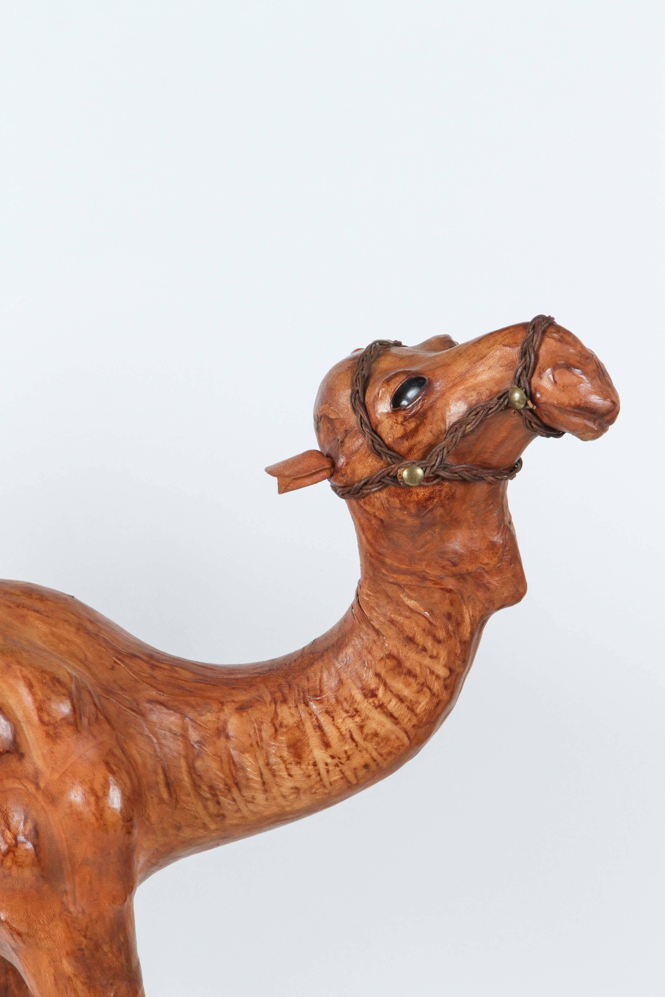 leather camel statue