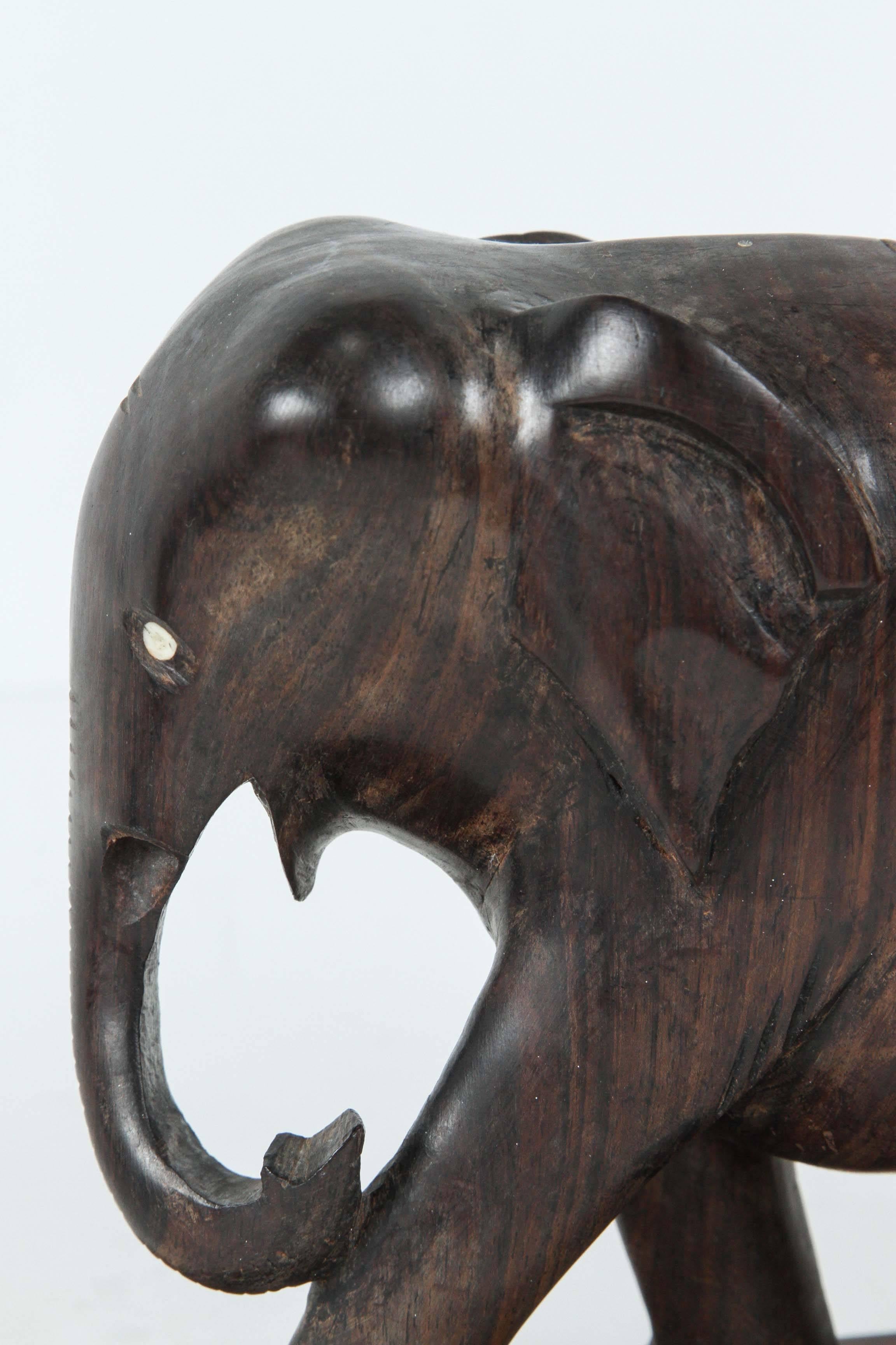 ebony carved elephants