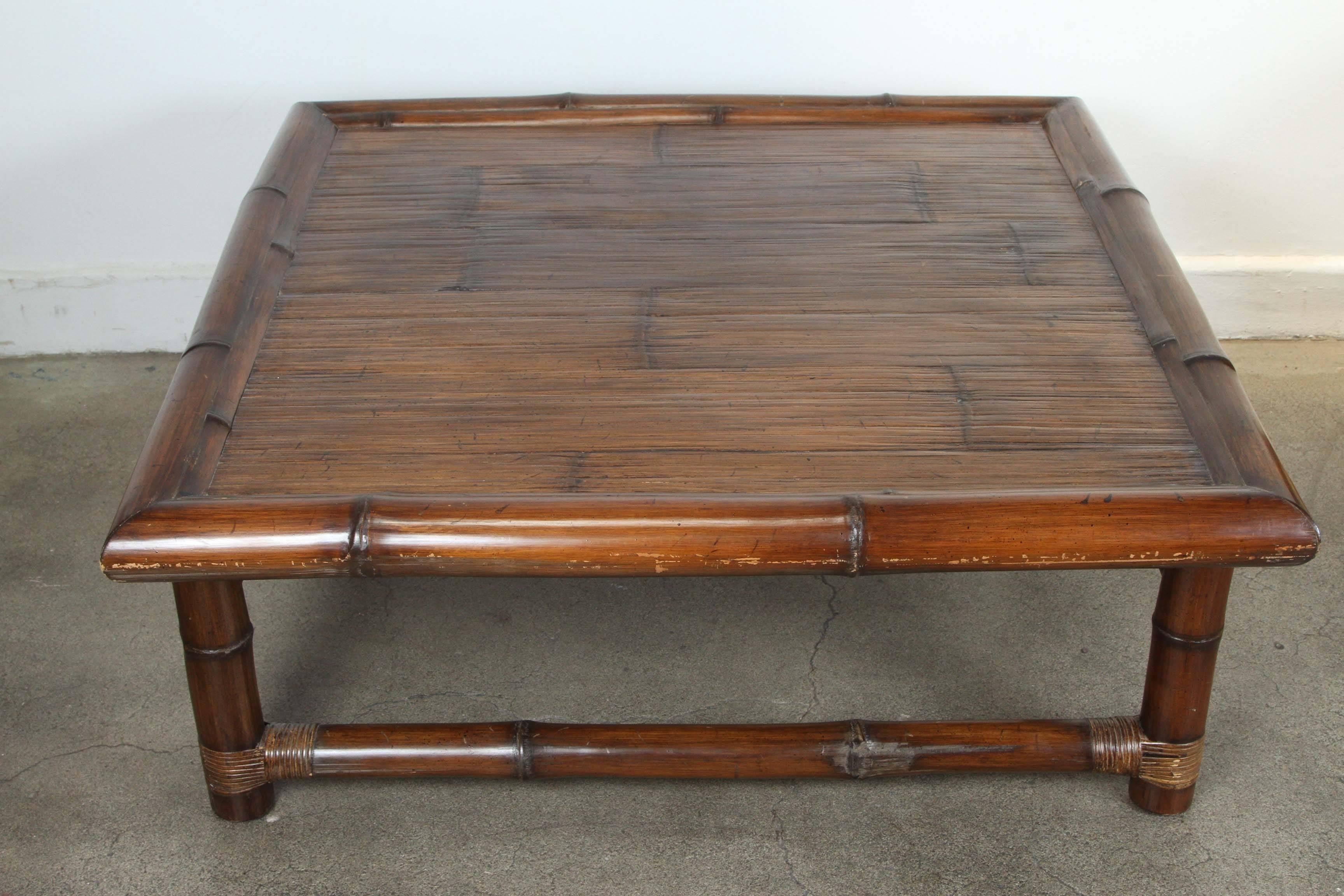 American McGuire Large Bamboo Coffee Table
