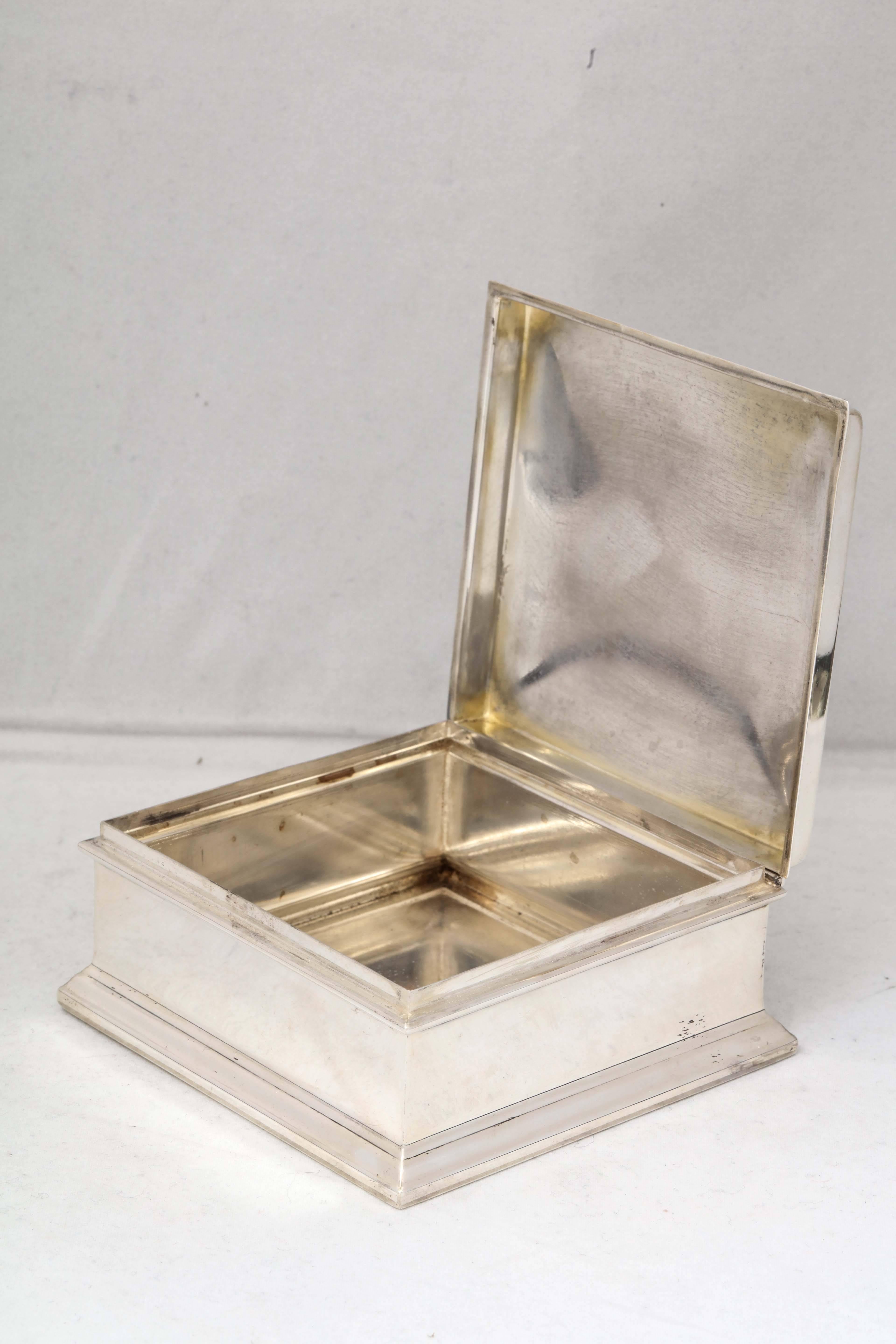 Art Deco Sterling Silver Table Box 1