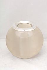 Edwardian Large Sterling Silver-Mounted Threaded Crystal Match Striker