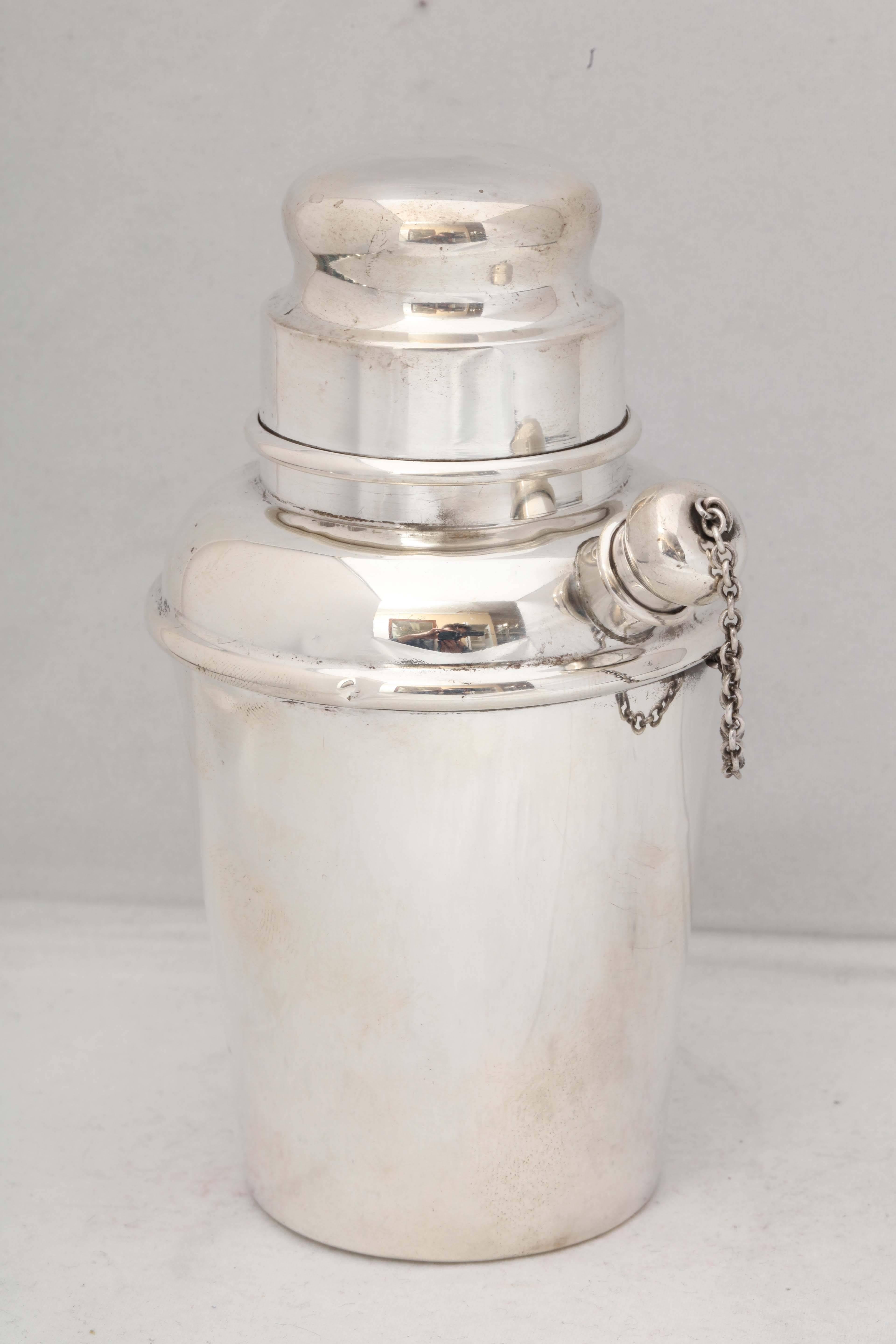 Art Deco Style Sterling Silver Cocktail Shaker 1