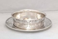 Edwardian Sterling Silver "Peter Rabbit" Porringer/Bowl and Underplate