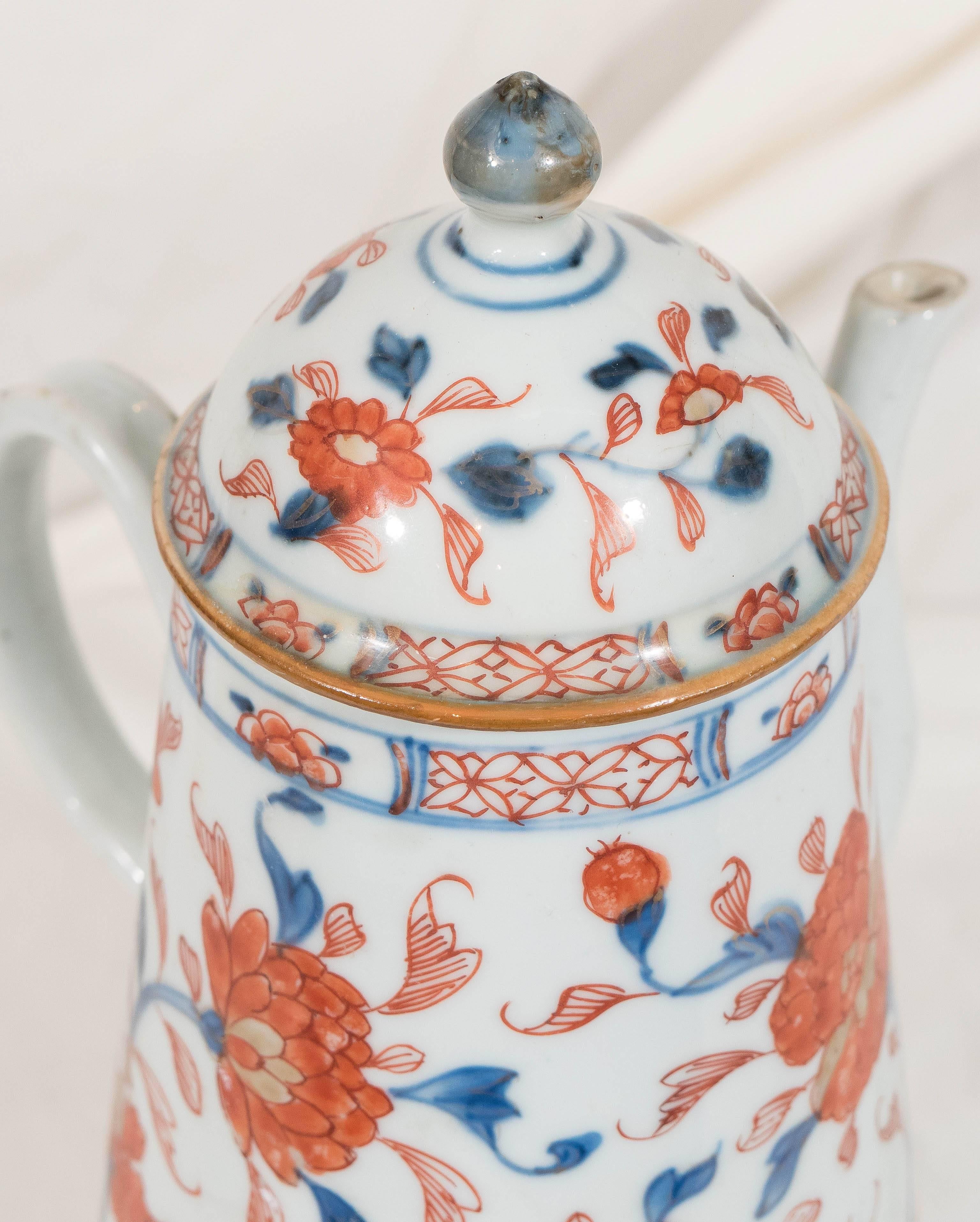 Antique Chinese Porcelain Imari Decorated Coffee Pot 1