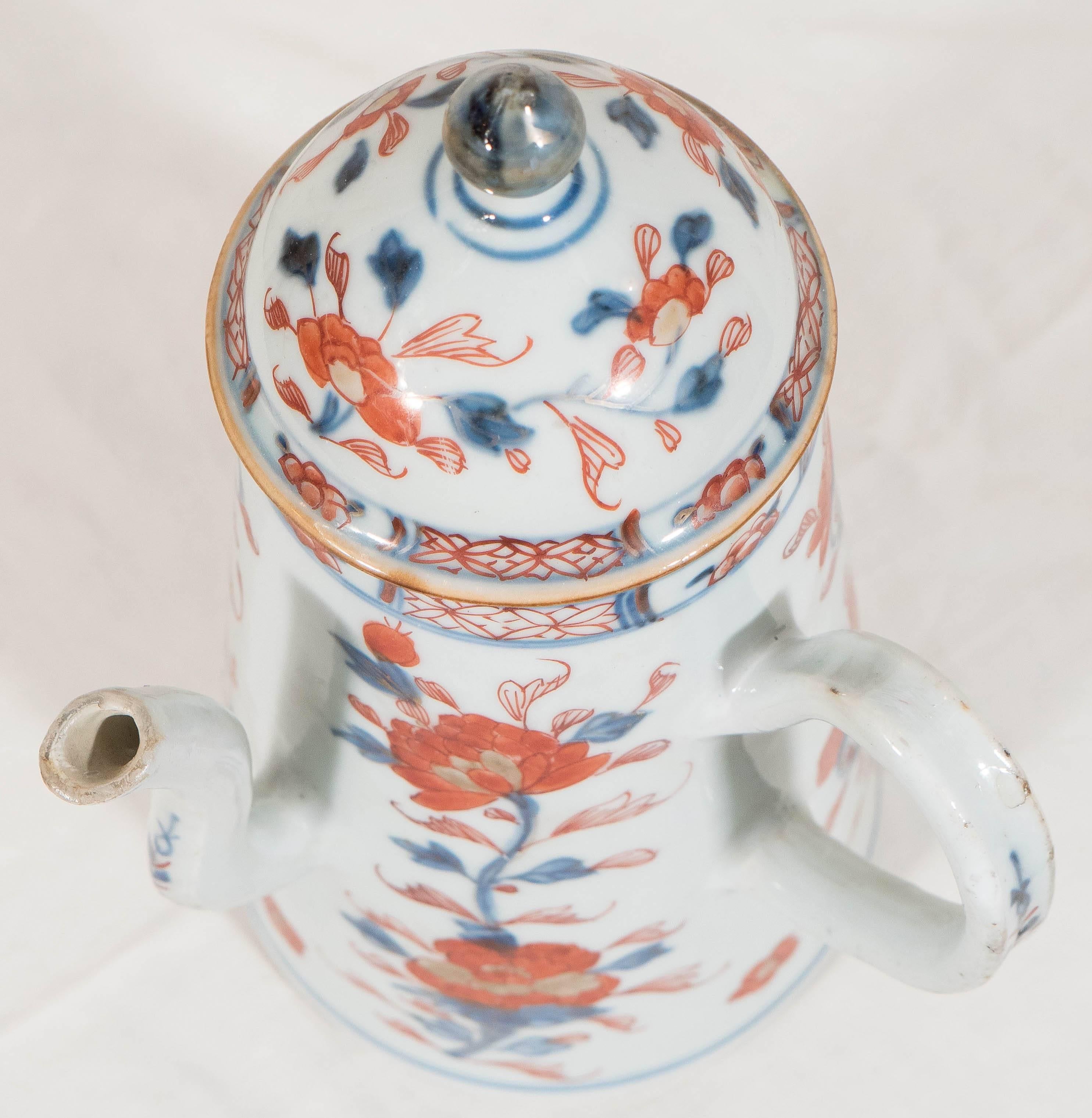 Antique Chinese Porcelain Imari Decorated Coffee Pot 3