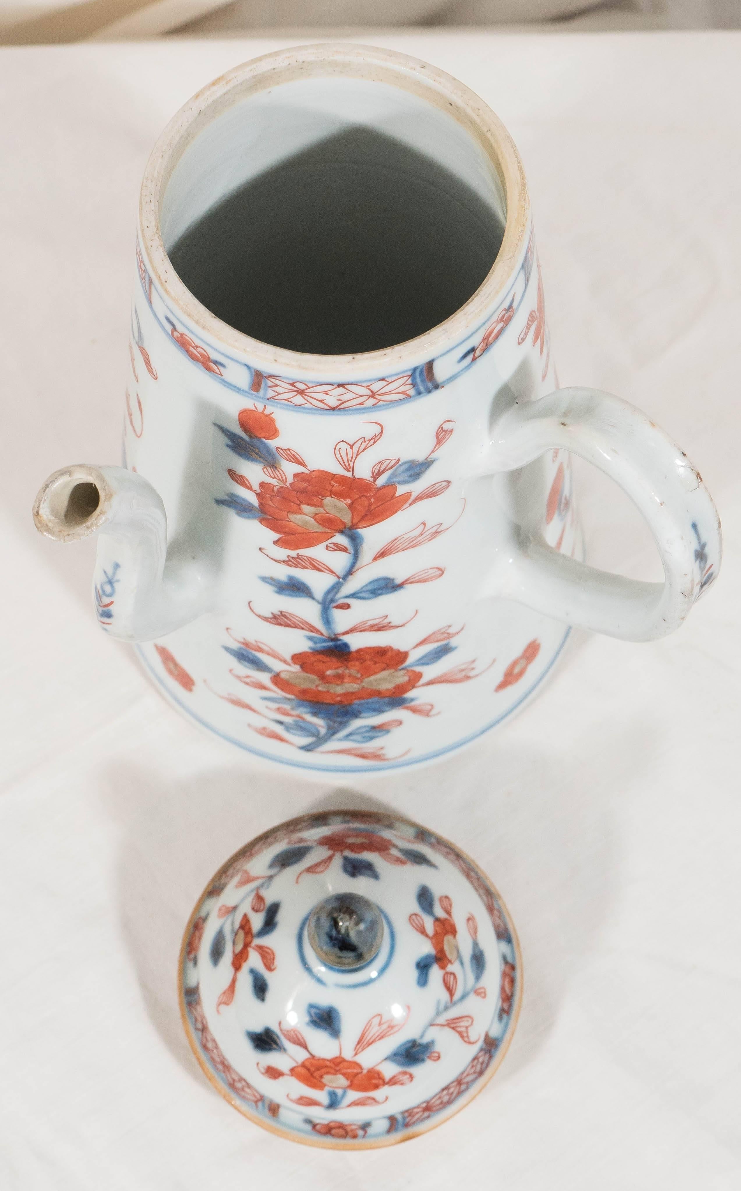 Antique Chinese Porcelain Imari Decorated Coffee Pot 4