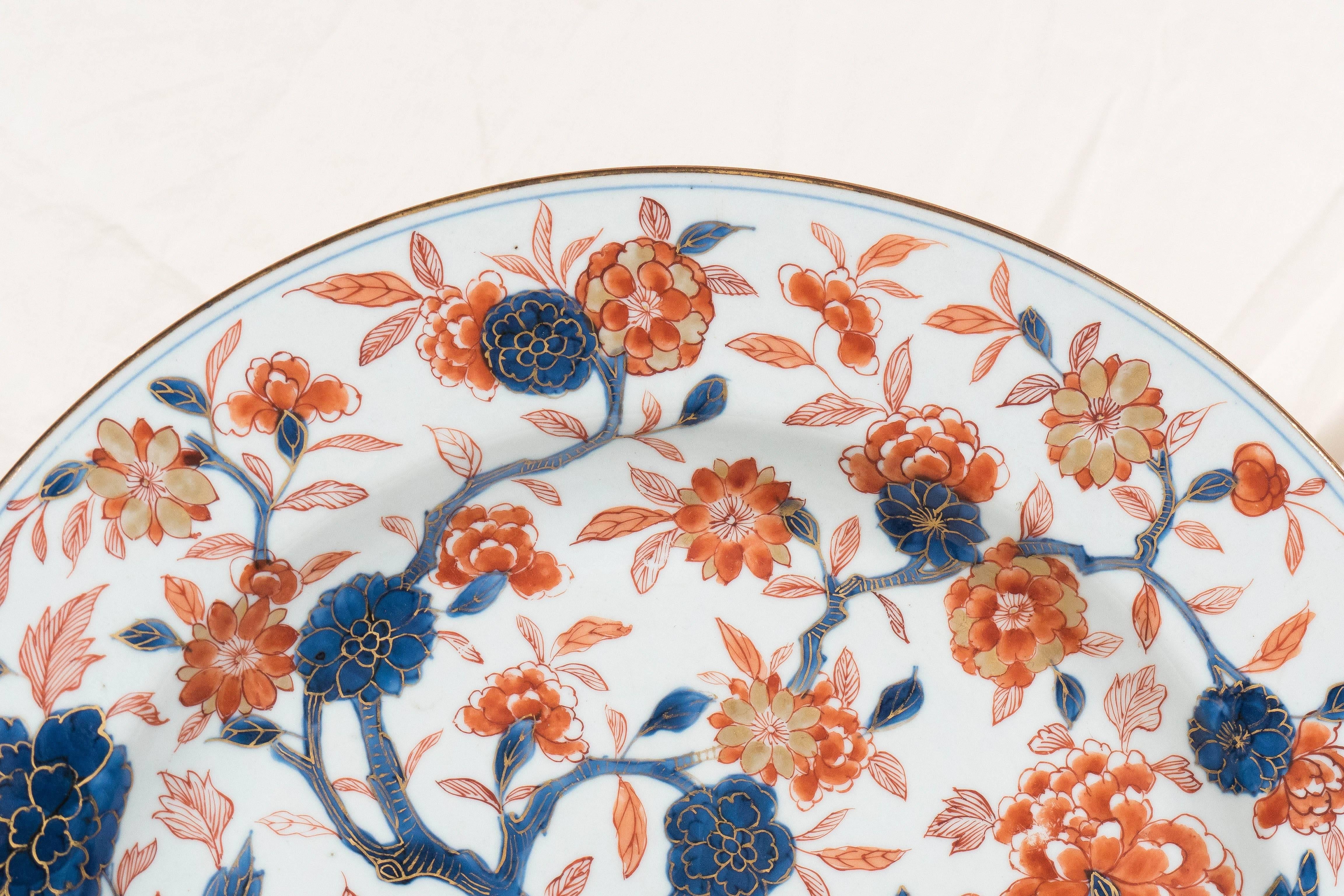 Hand-Painted Large Chinese Porcelain Imari Charger