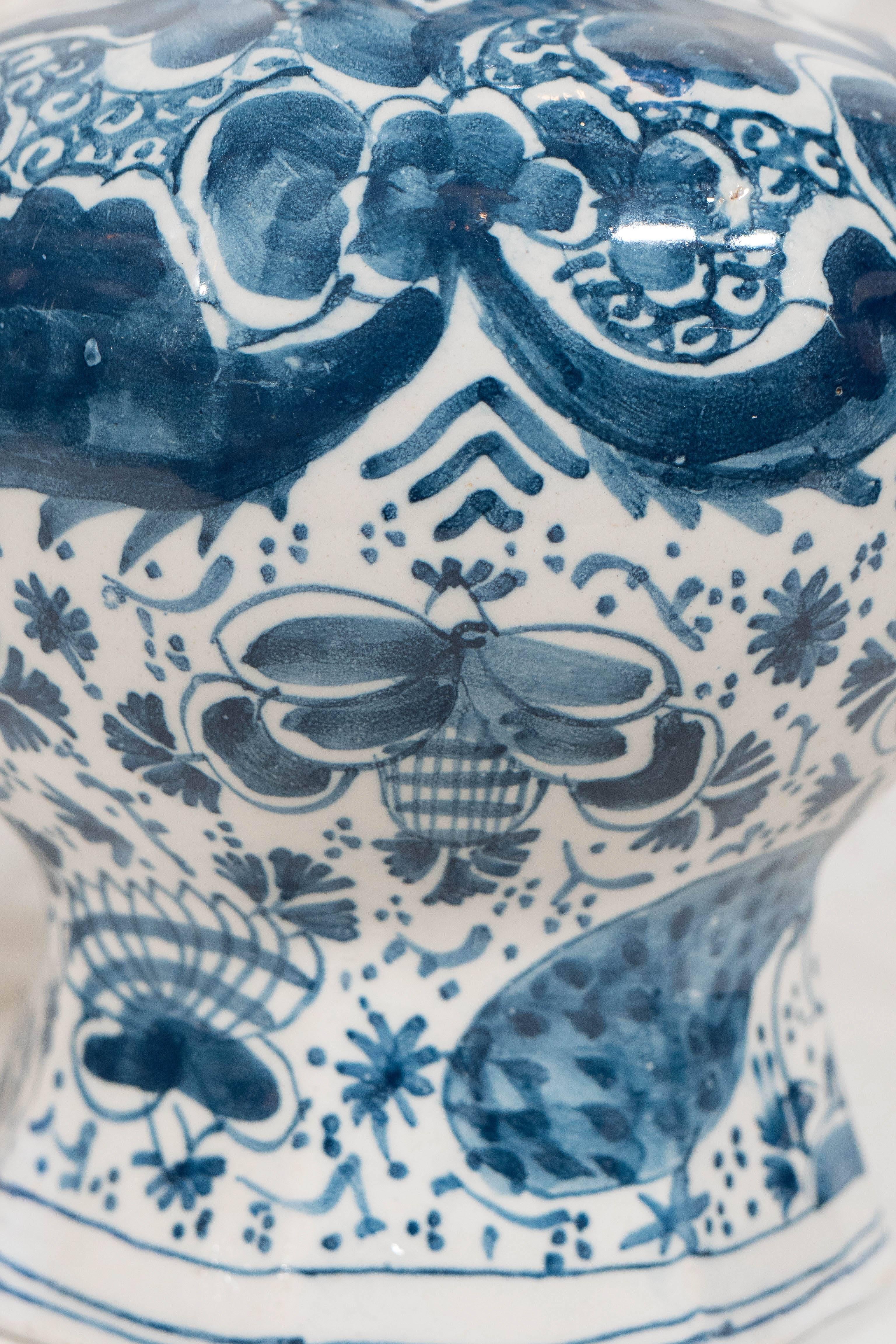 Antique Blue and White Delft Vases 1