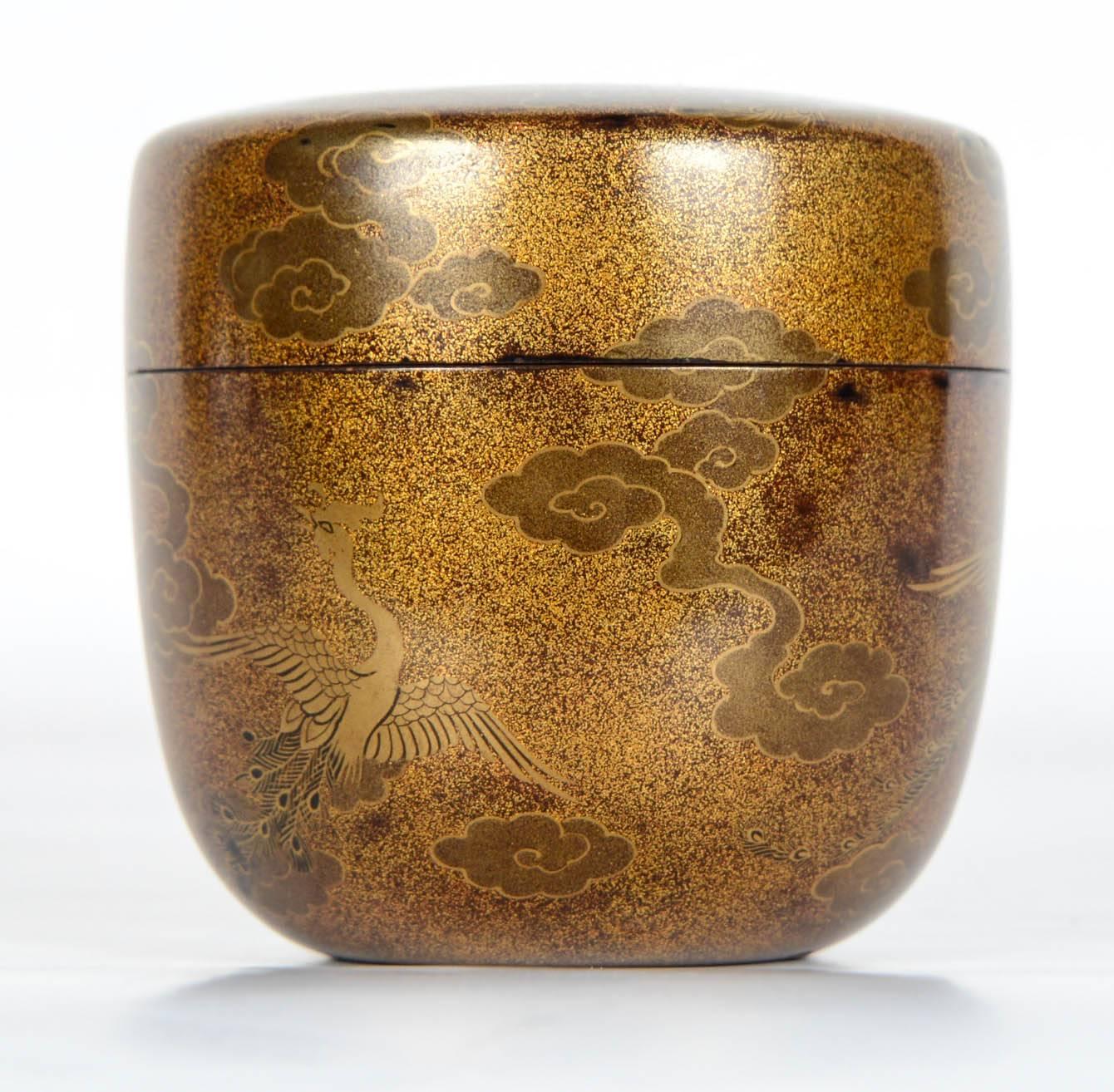 Lacquered 19th Century Japanese Lacquer Natsume Tea Box 