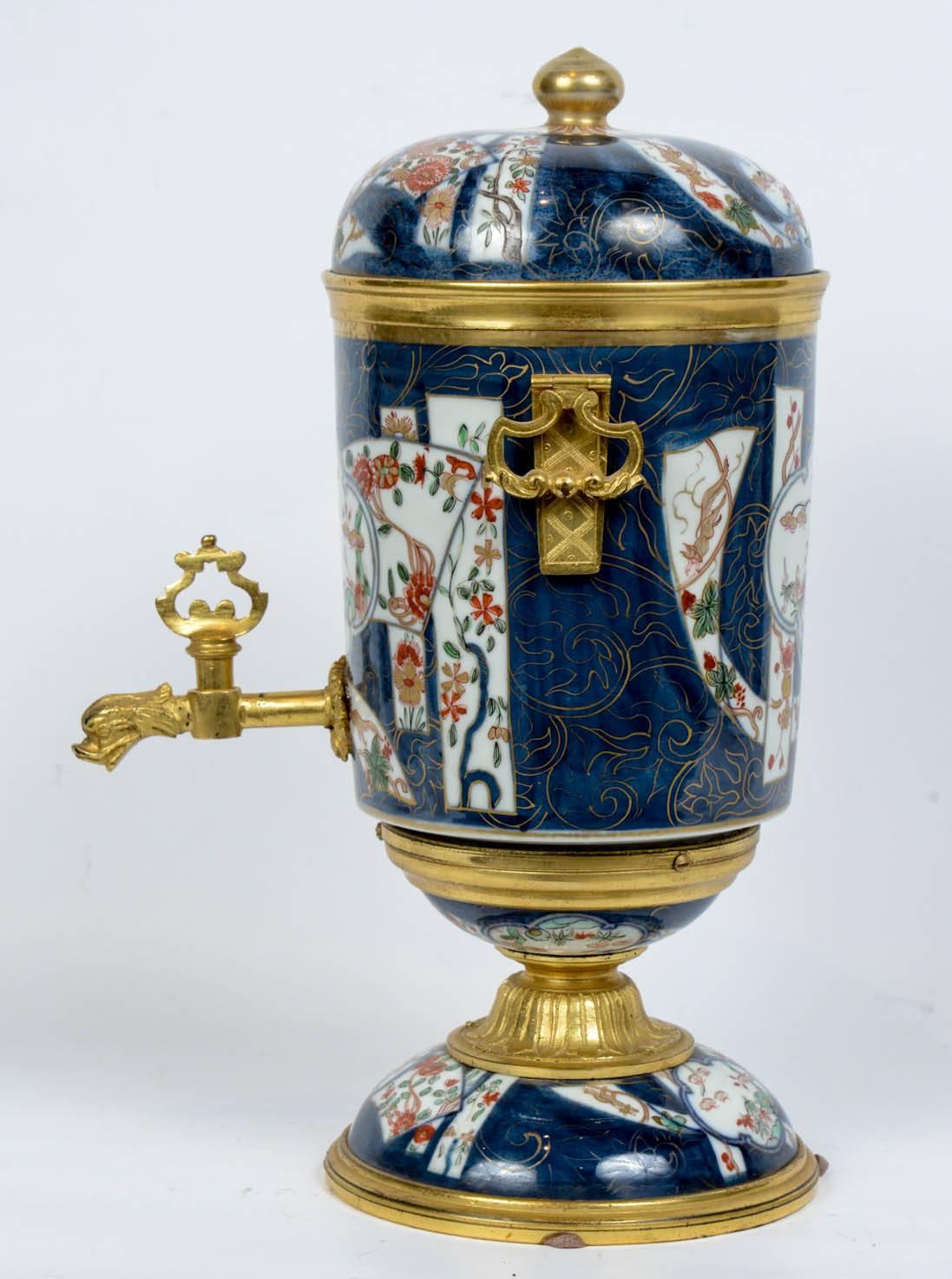 Painted 18th Century Japanese Imari Porcelain and French Ormolu Bronze For Sale