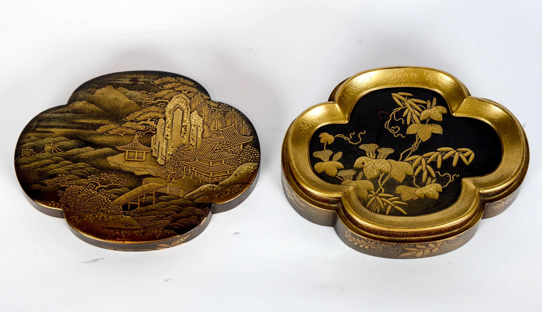 19th Japanese Lacquer Kobako 'Box and Lid'(Lacquer Box with Tray) 1