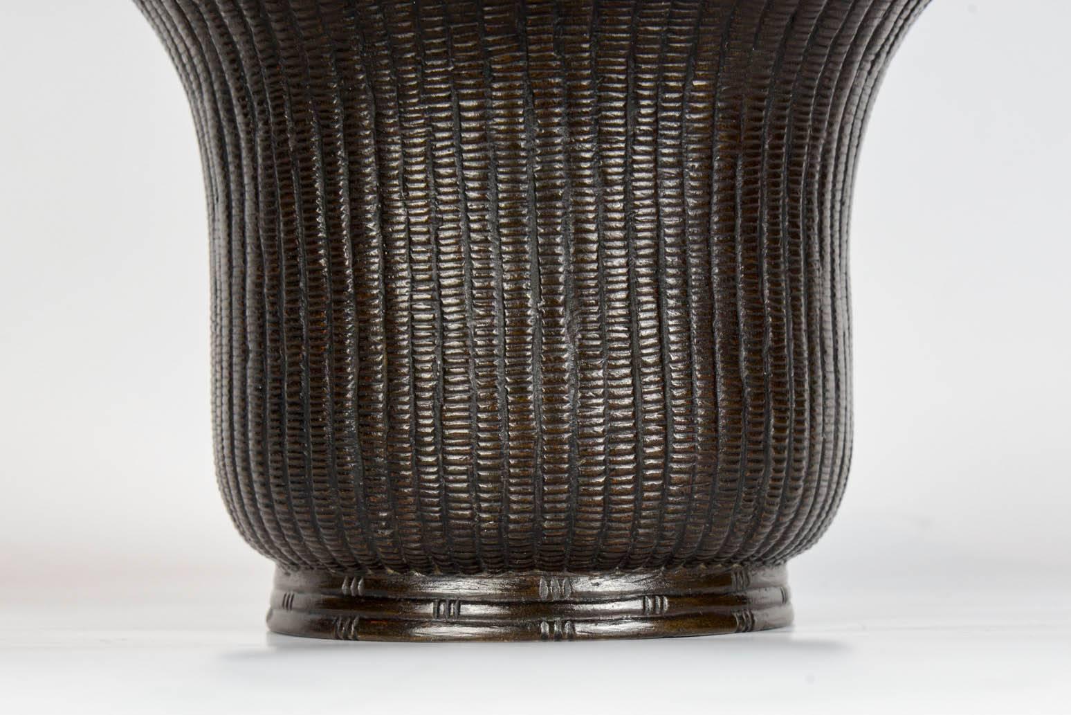 18th Century Japanese Ikebana Bronze (Vase) For Sale 1