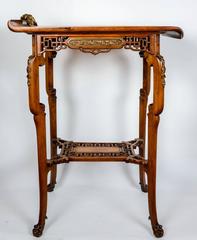 19th Century Stamped Viardot Gueridon with Gilded Bronze Dragon (Table)