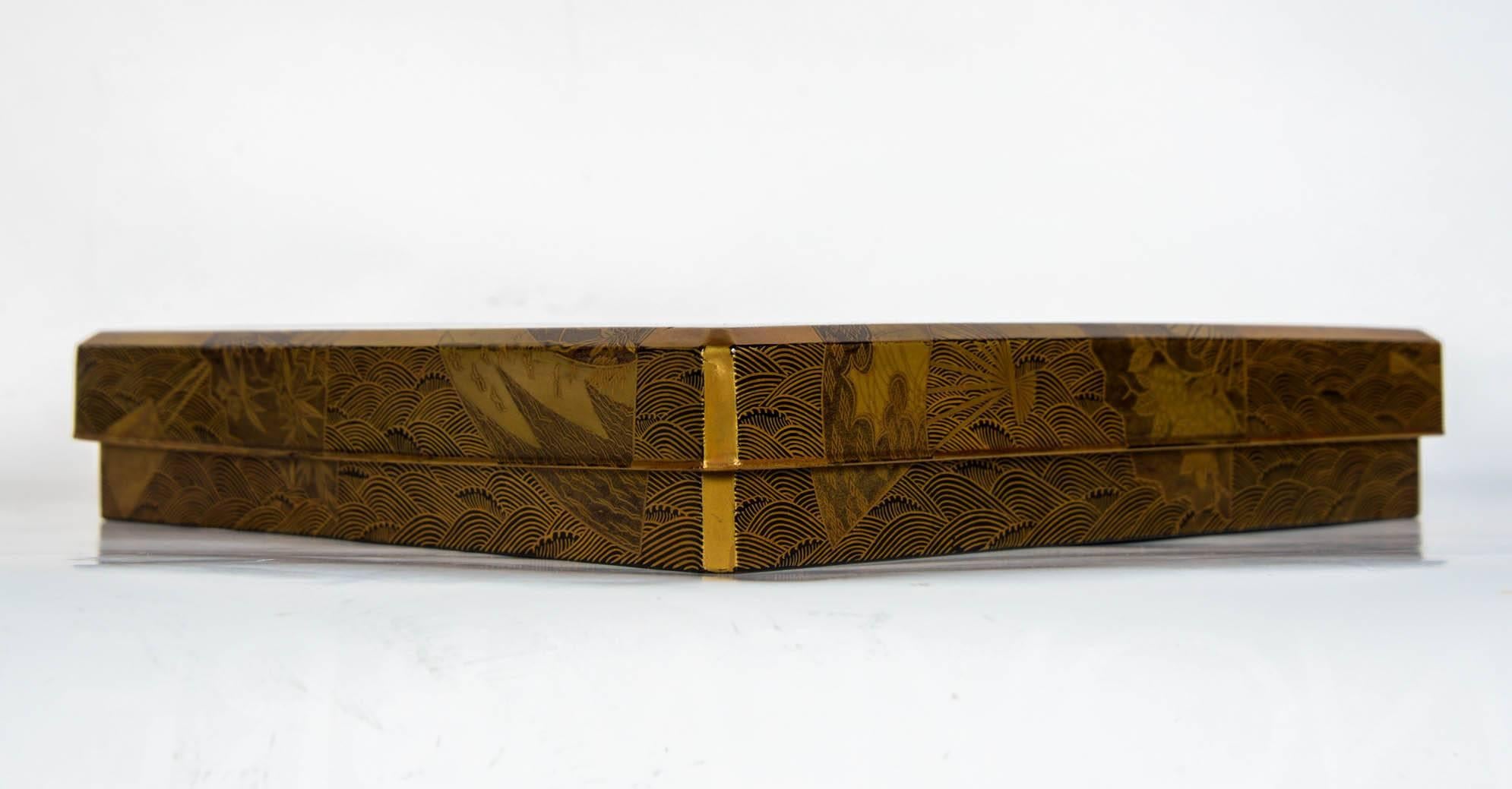 18th Century Edo Gold Japanese Lacquer Suzuribako 3