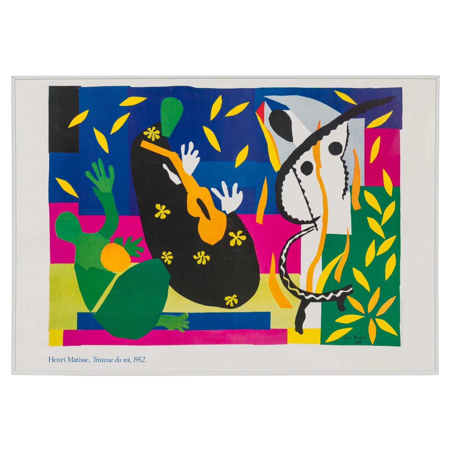 Reproduction sur aluminium encadrée de « La Tristesse du Roi » de Matisse, art du XXe siècle