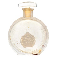 French Art Deco Perfume Bottle by Rigaud, Clear & Frosted Glass