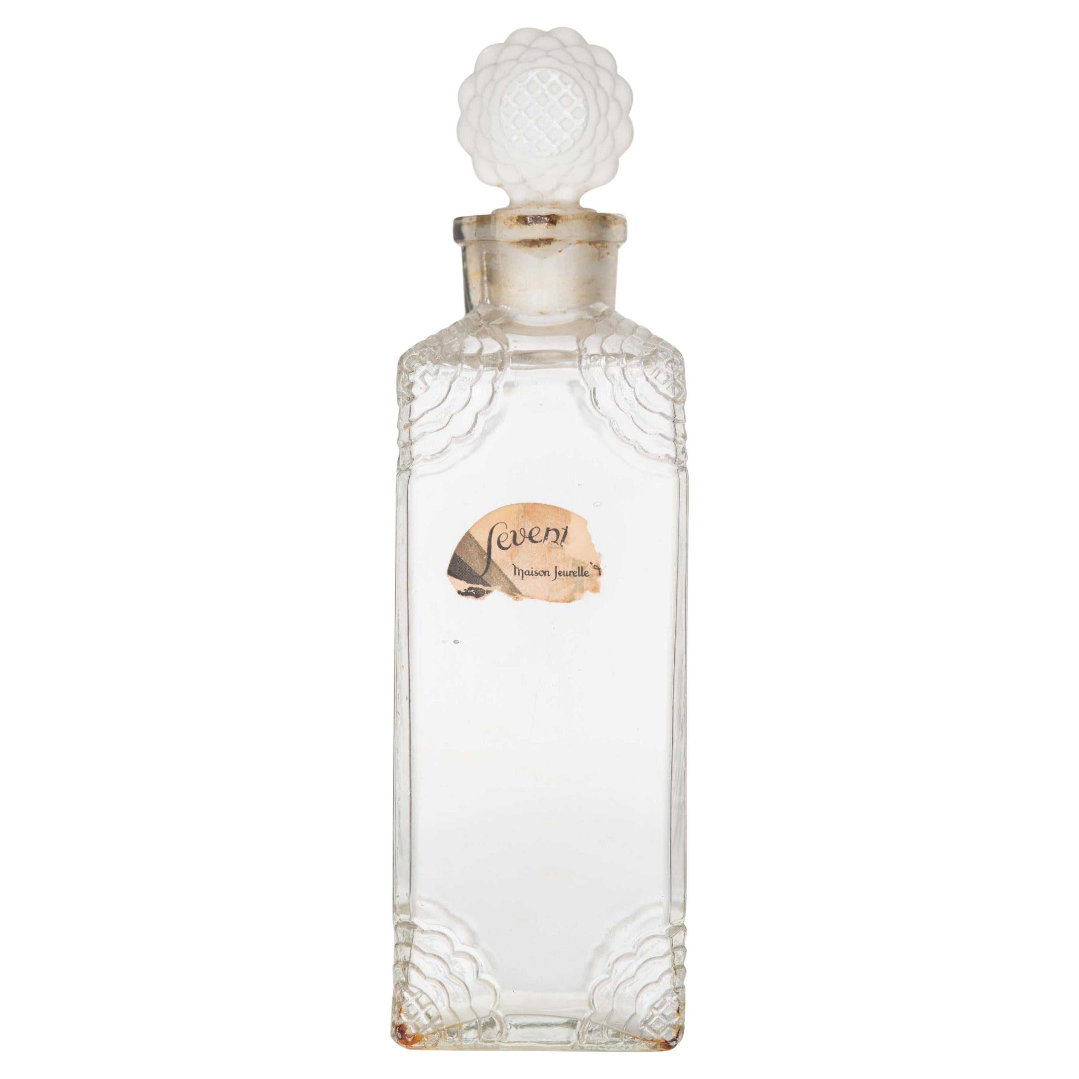 Vintage French Glass Perfume Bottle by Maison Jurelle, Sunflower