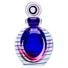 American Contemporary Crystal Perfume Bottle in Blue and Pink