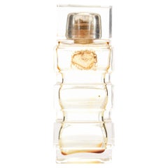 French Art Deco Clear Glass Perfume Bottle, Tiered Design, 20th C.
