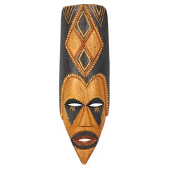 African Namibian Ovambo Carved Wooden Mask, Tribal Art, 20th Century