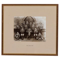 Fotografía vintage de un equipo de rugby estadounidense de finales del siglo XIX